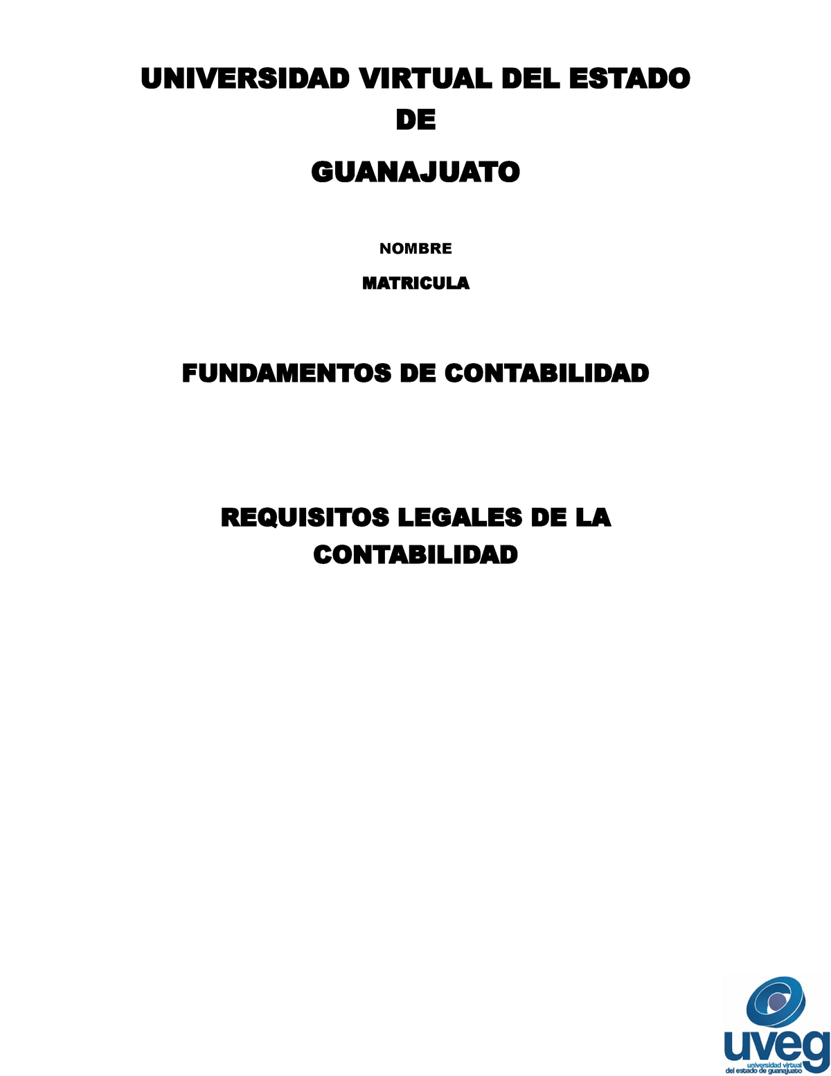 Fc Ea2 Fundamentos De Contabilidad Ea2 Universidad Virtual Del Estado De Guanajuato Nombre 6830