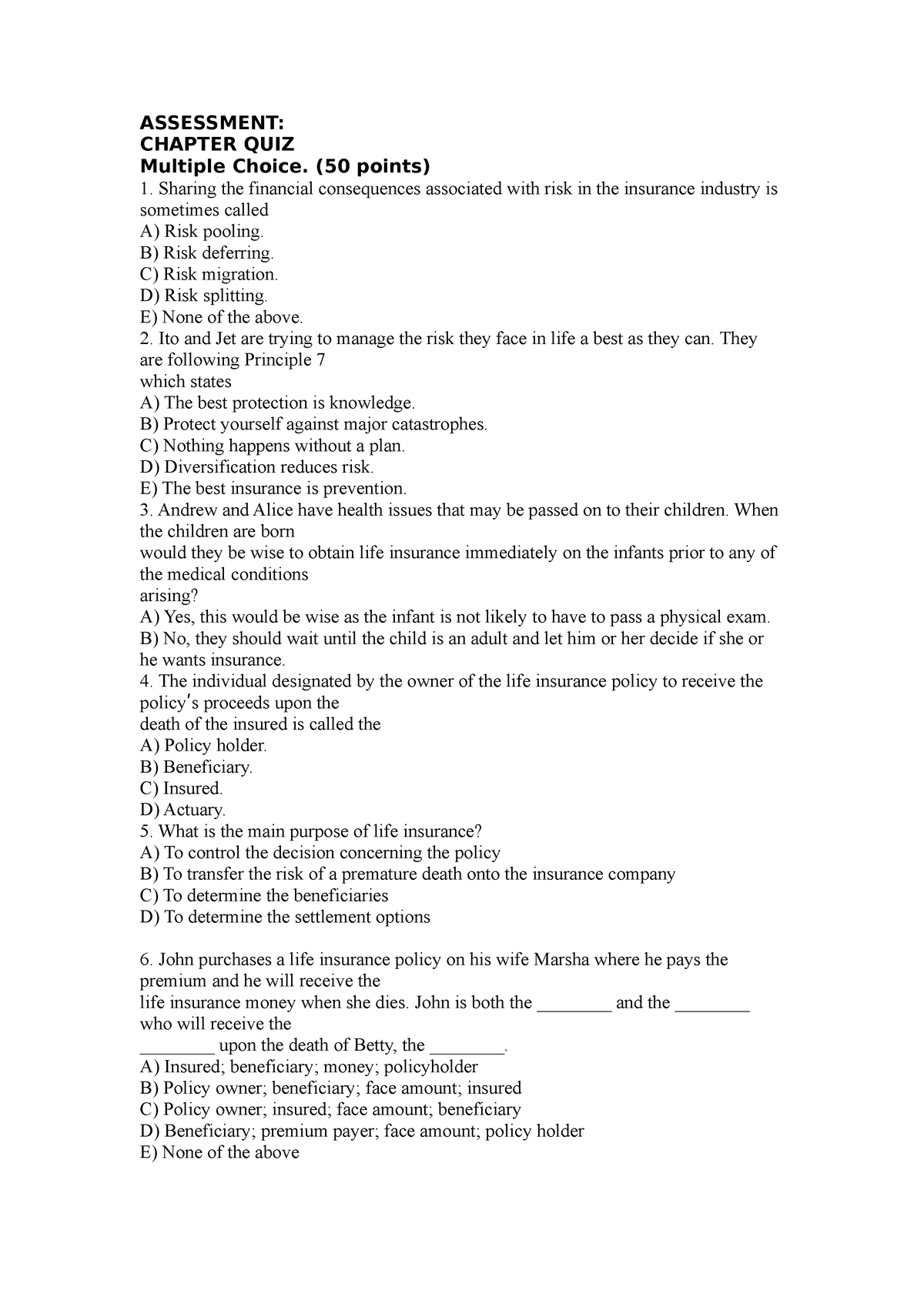 assignment chapter 7 multiple choice quiz