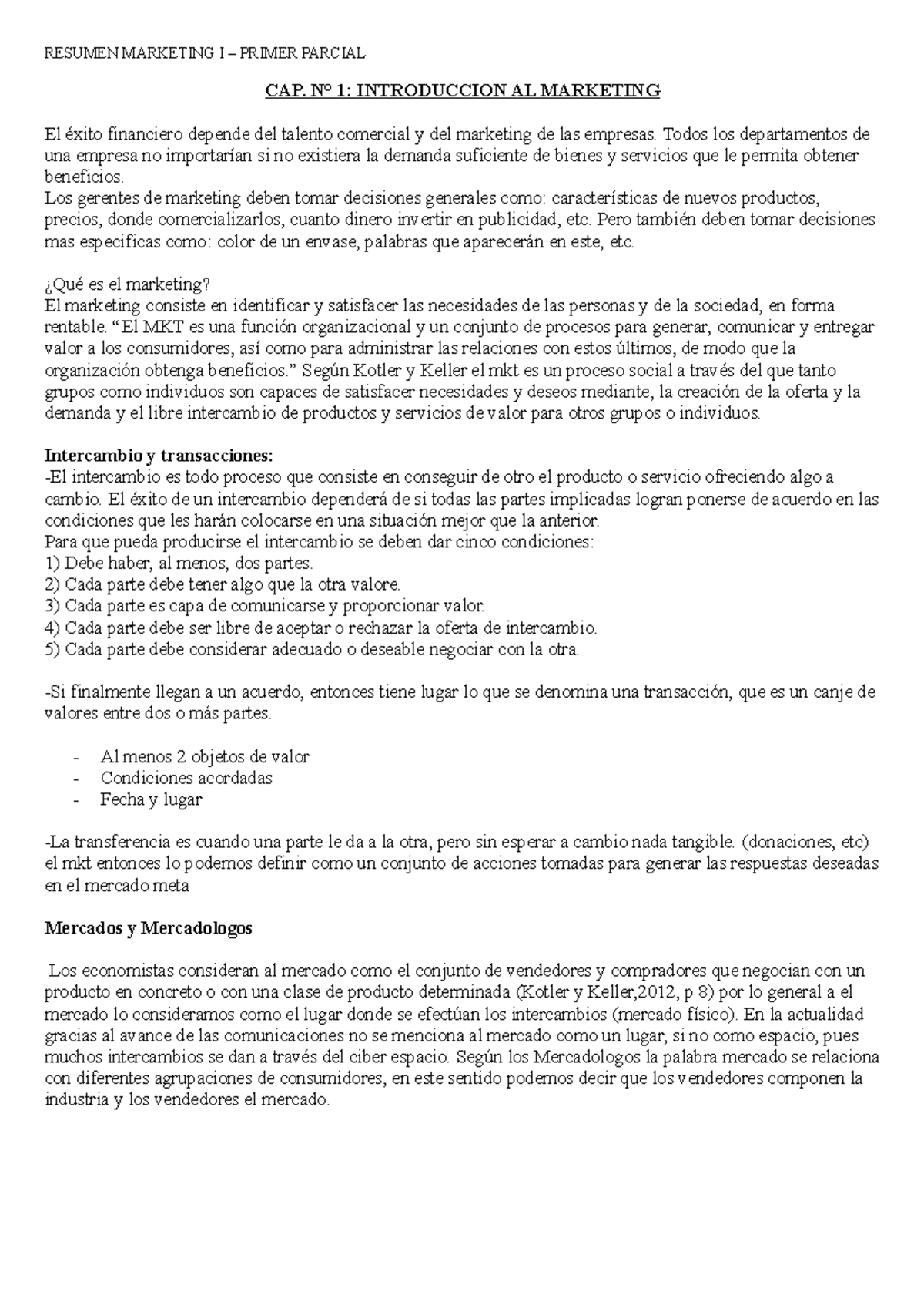 Resumen Marketing I mod 1 y 2 completando año 2021 - RESUMEN MARKETING ...