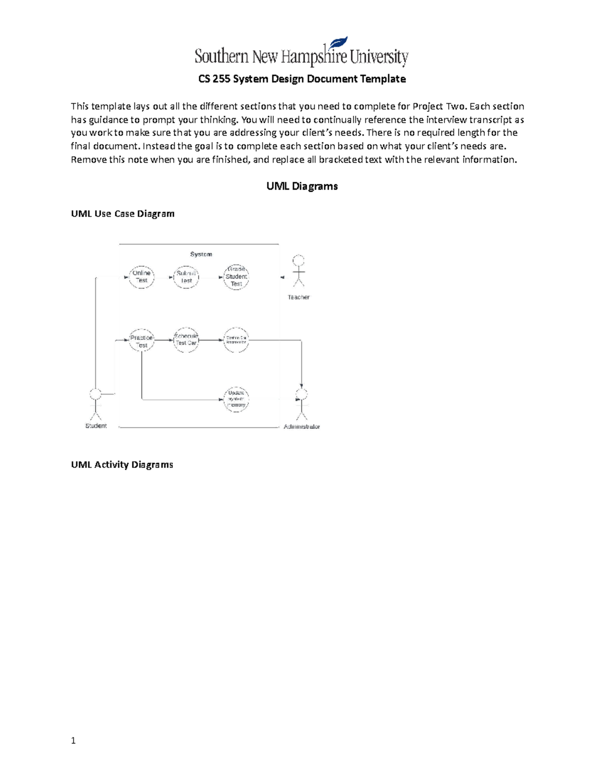 Project Two For Sdlc CS 255 System Design Document Template This