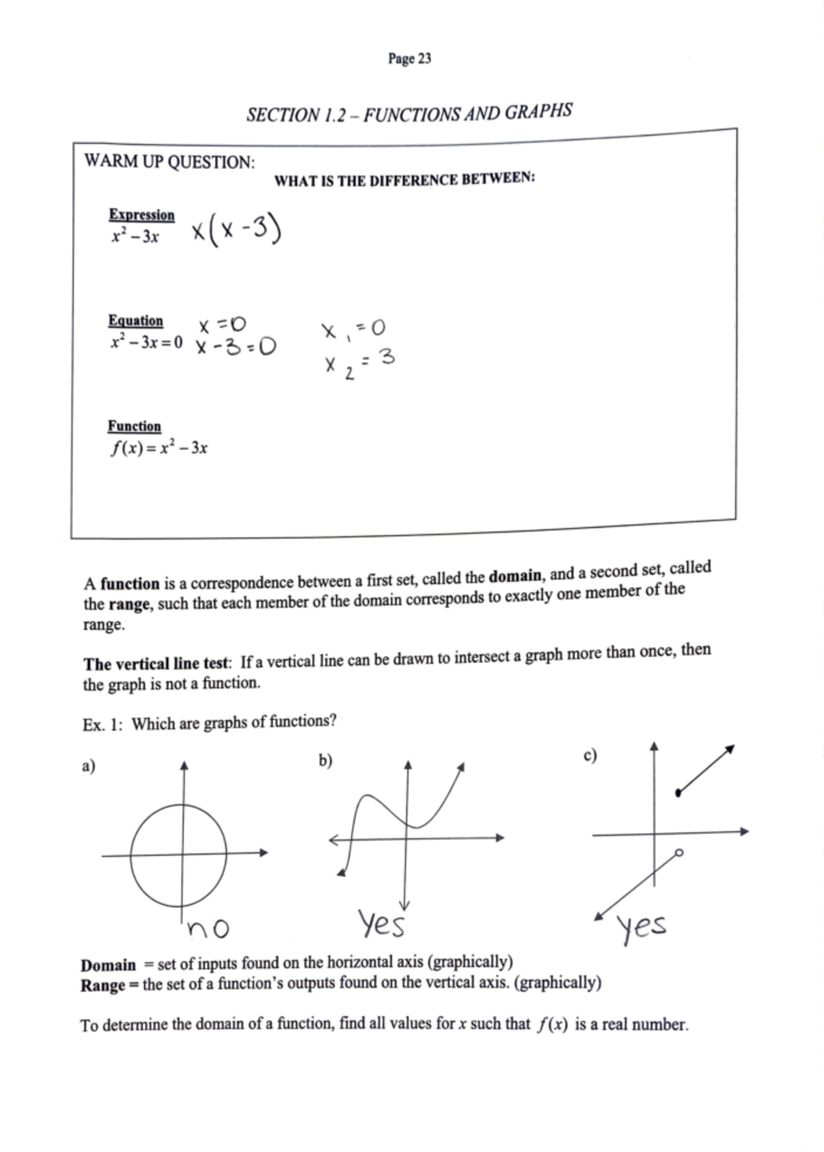 Adobe Scan May 13, 2021 - Lecture notes 1-4 - SECTION 1 - FUNCTIONS AND ...