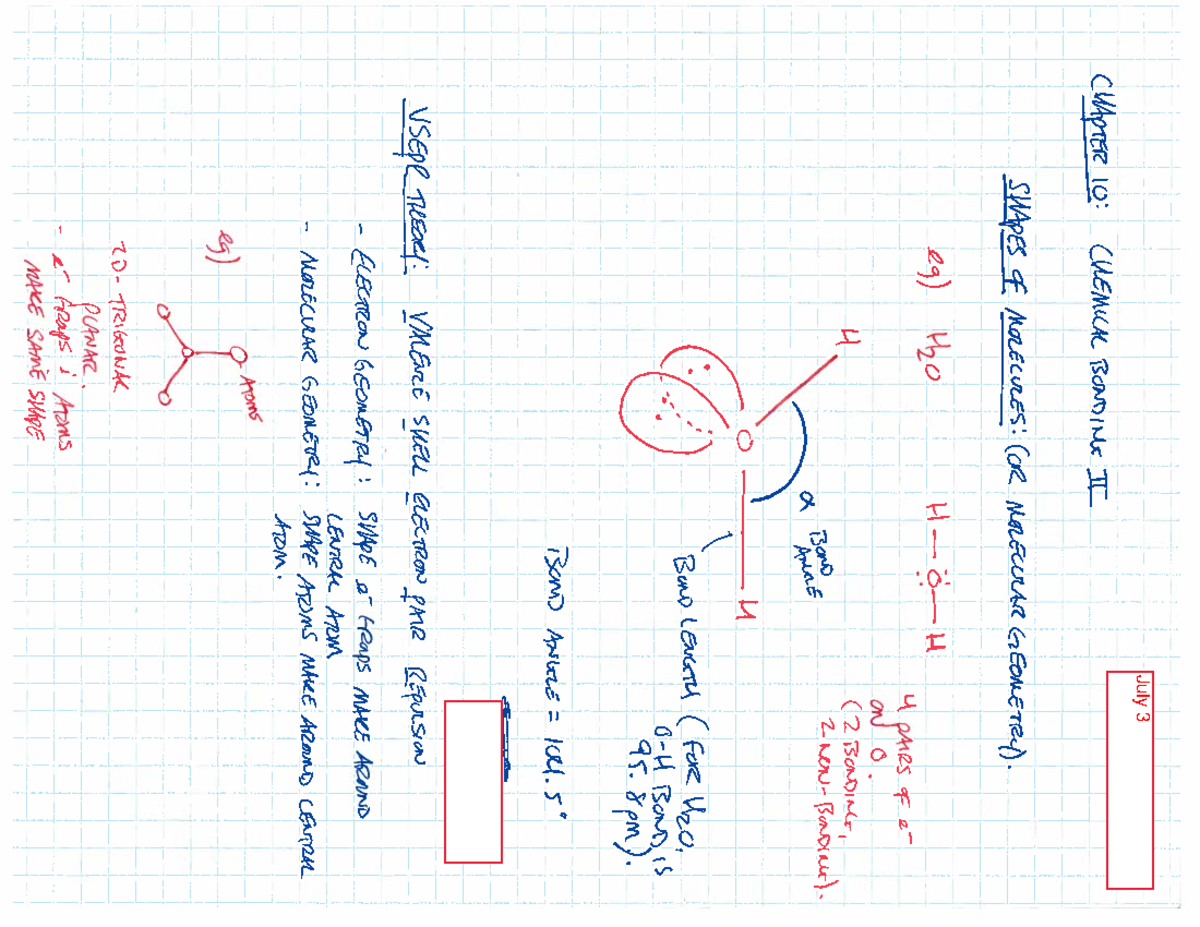 C1050Chapter 10 - Notes - Chem 1050 - Studocu