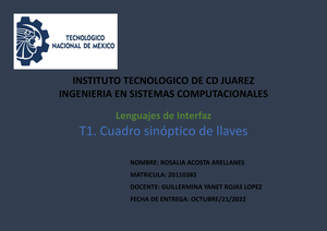 Lenguajes Y Autómatas 2 - Unidad 1 - Análisis Semántico - + A / C ...