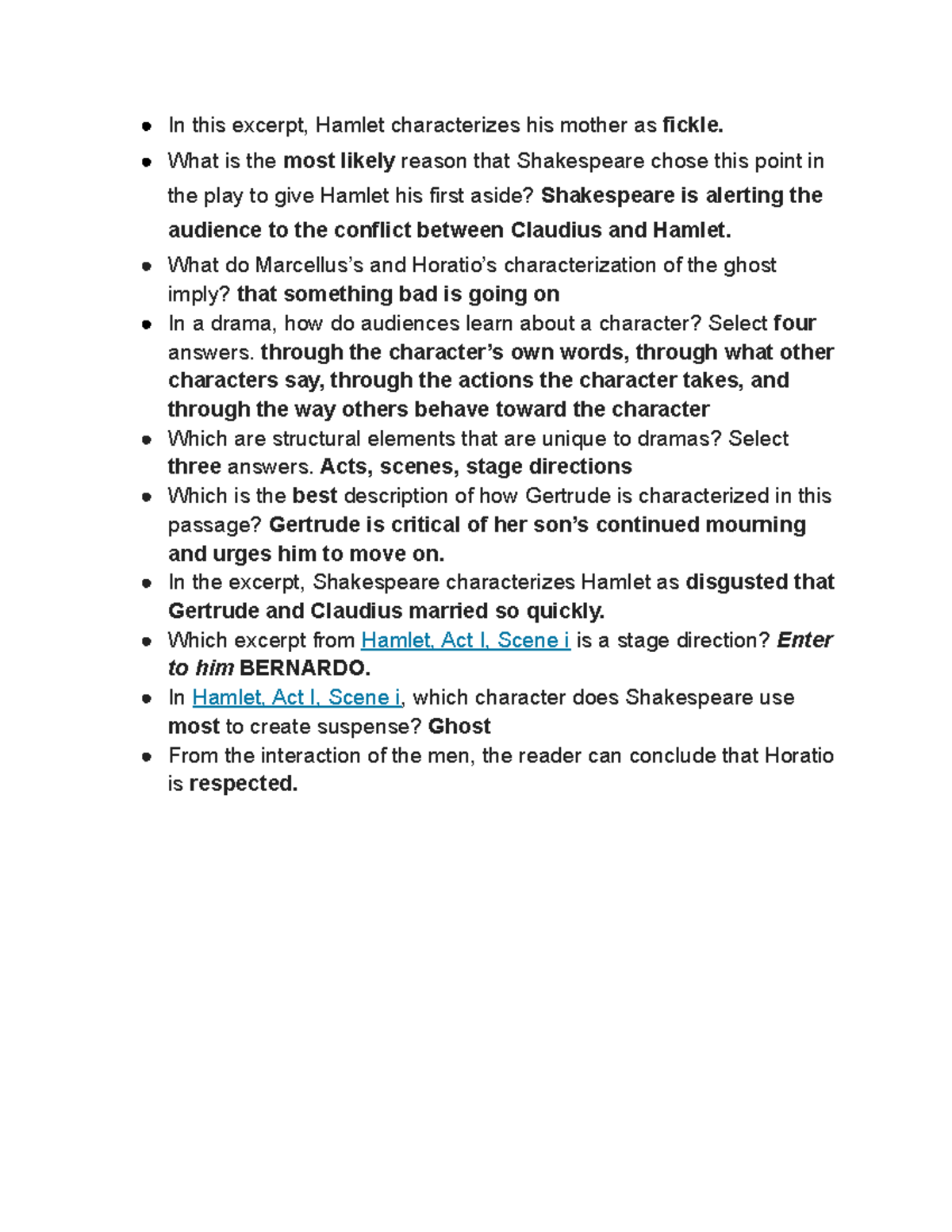 Hamlet, Part 1 An Introduction To Elizabethan Theater (Quiz) - In This ...