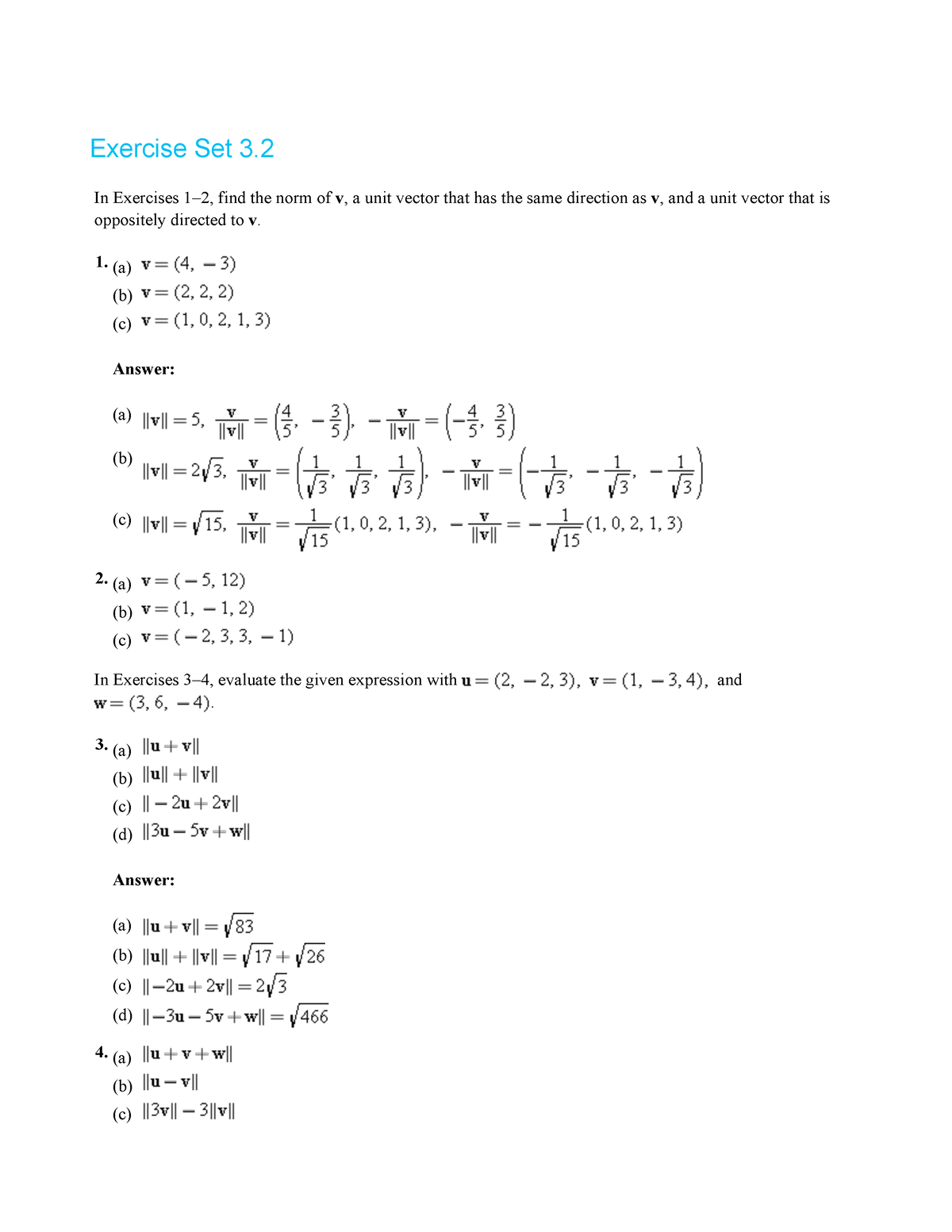 Exercise Set 3 - Ini Adalah Tugas Pada Mata Kuliah Aljabar Linear ...