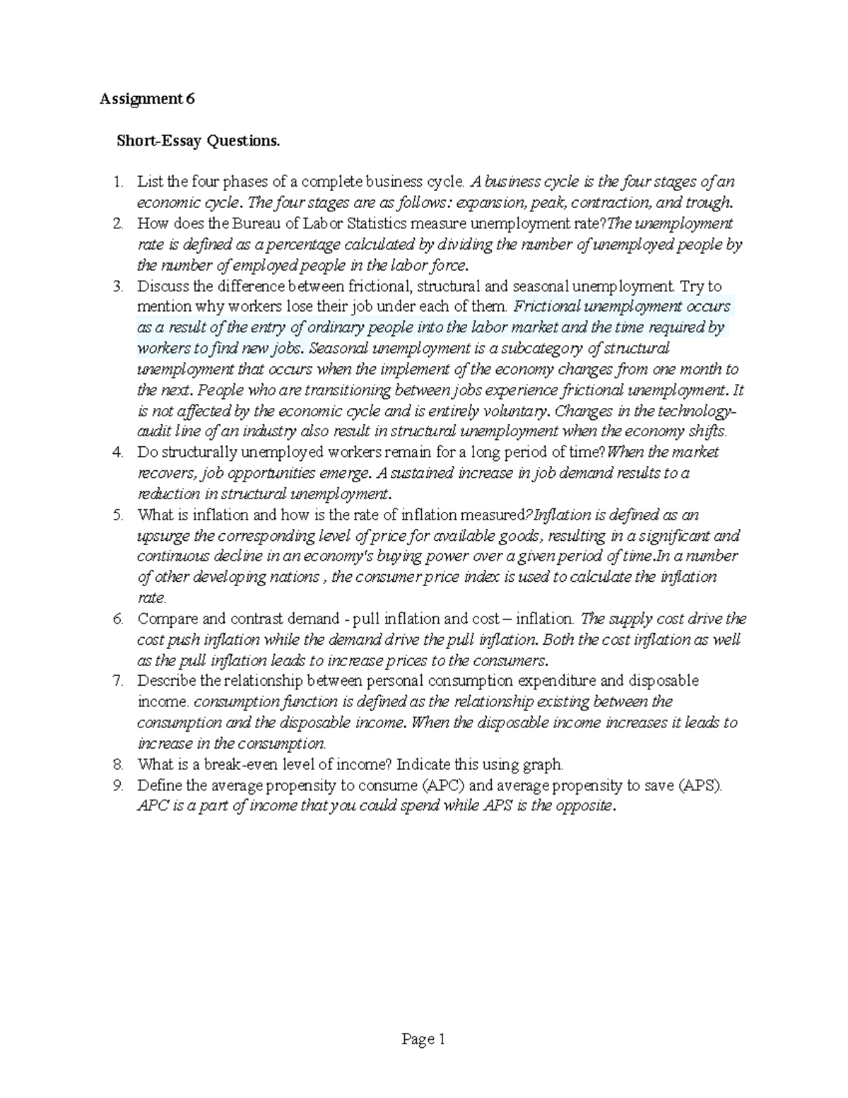 assignment 6 discharge and conclusion prioritization