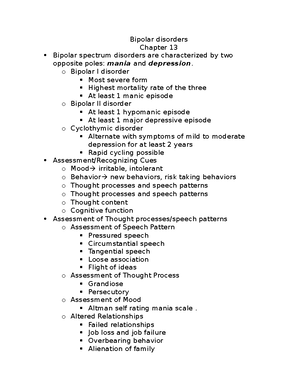 Anxiety and ODC - Notes - Anxiety & Obsessive-Compulsive Disorders ...