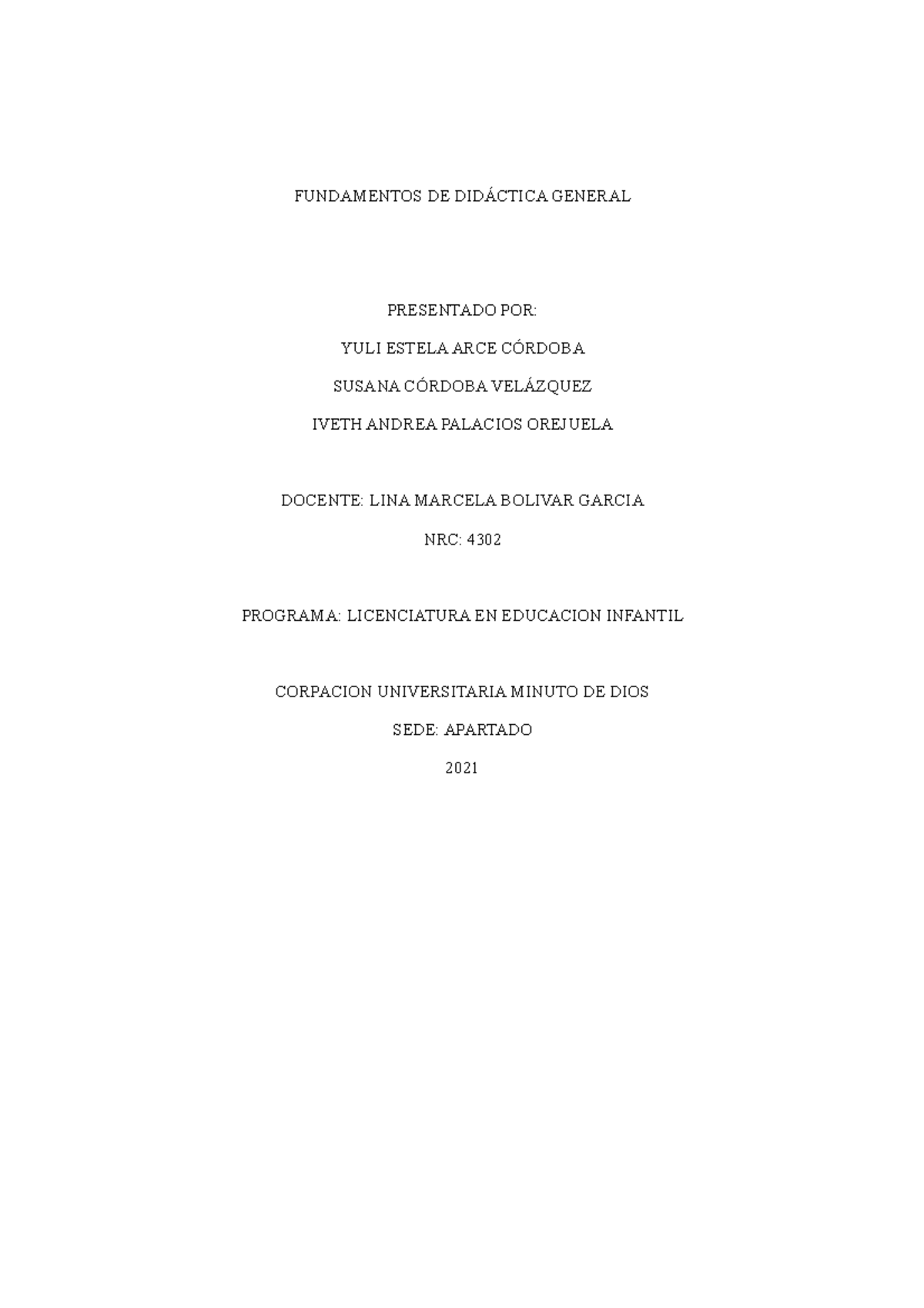 Fundamentos DE DIDÁ Ctica General - FUNDAMENTOS DE DIDÁCTICA GENERAL ...