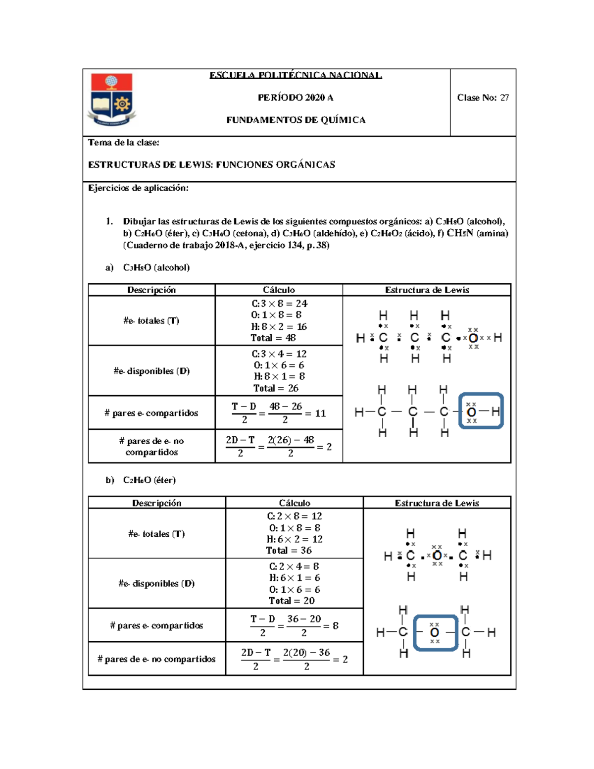 Clase 27 ER - ESCUELA POLITÉCNICA NACIONAL PERÍODO 2020 A FUNDAMENTOS ...