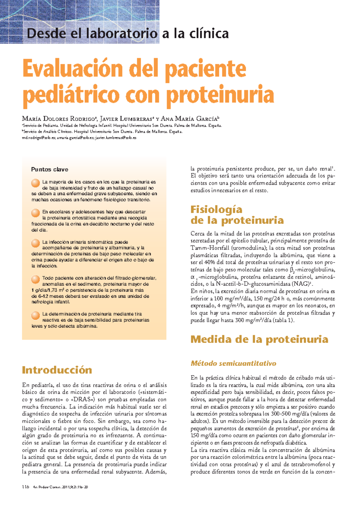S1696281811700166 La proteinuria puede ser transitoria, ortostática o