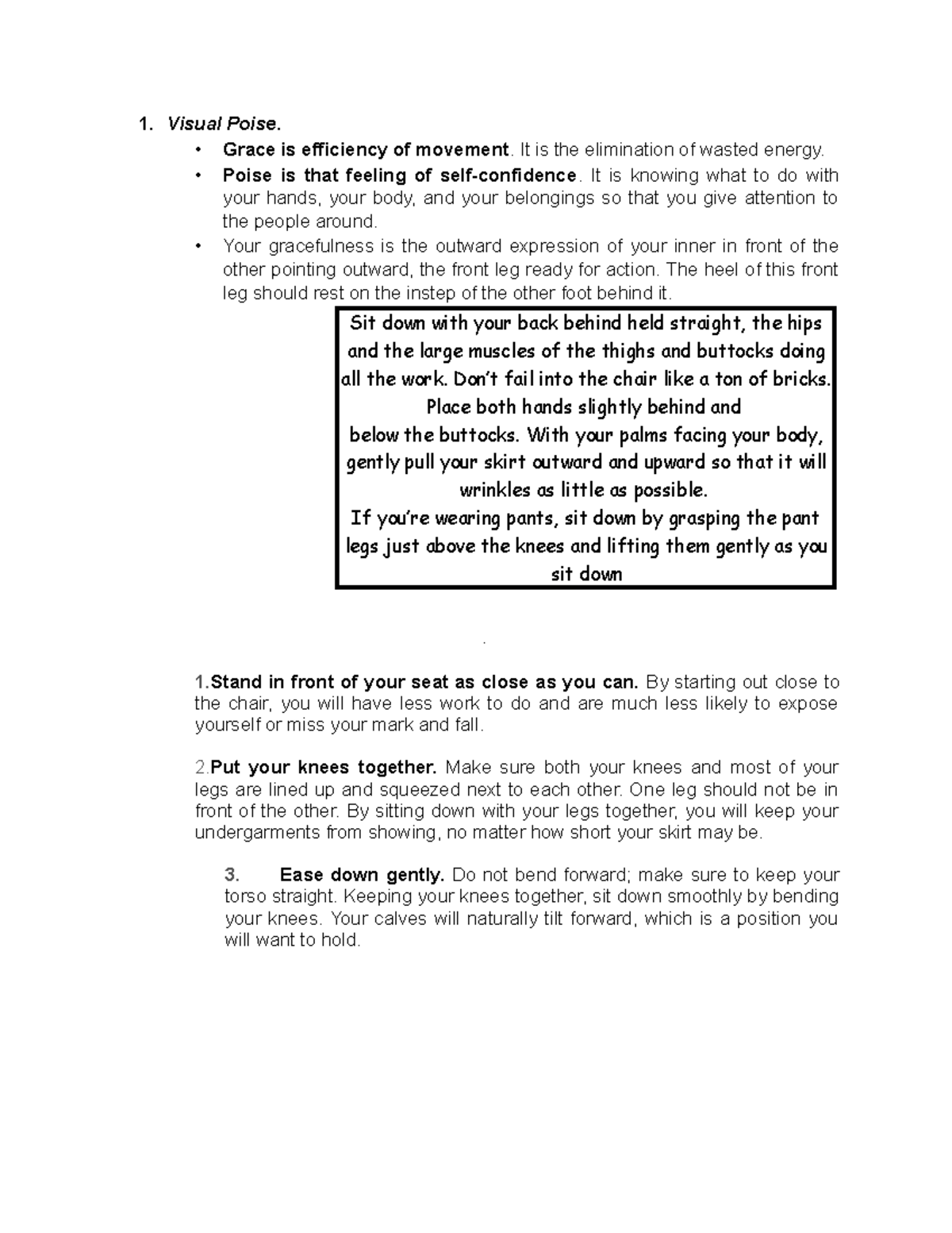 Office and System Management - Visual Poise. Grace is efficiency of ...