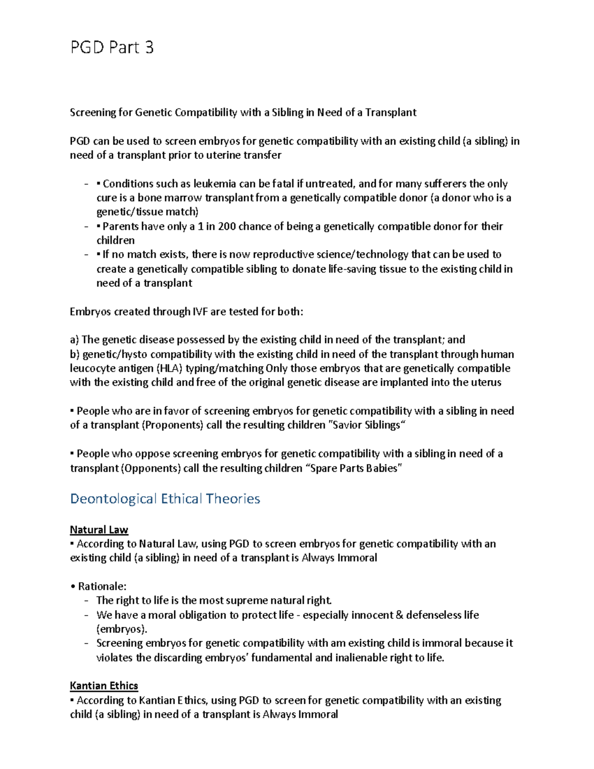 PGD Part 3 - Lecture notes 15 - Screening for Genetic Compatibility ...