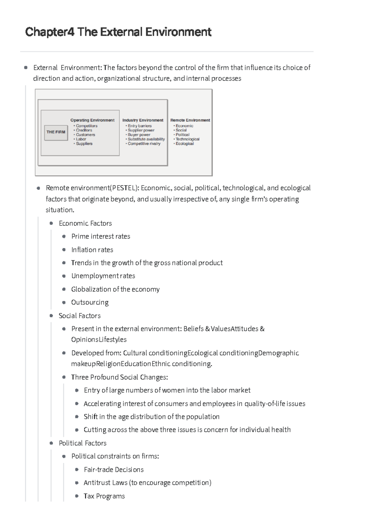 Chapter 4 The External Environment - Chapter 4 The External Environment ...