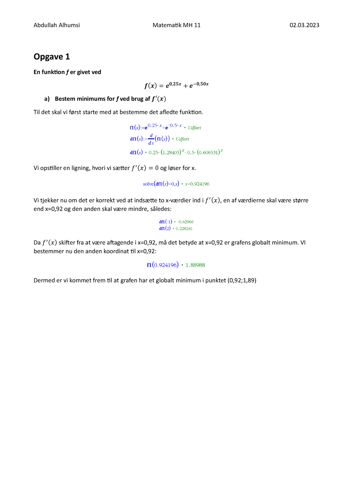 Matematik Aflevering Om Vektorregning Og Sandsynlighedsregning - Opgave ...