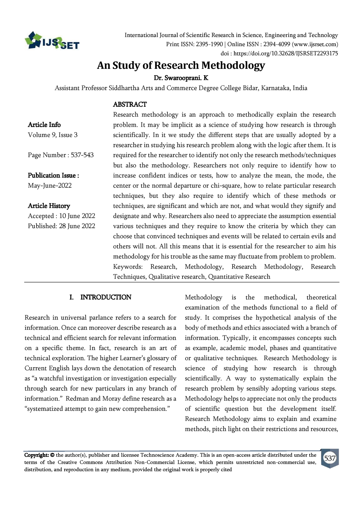 copyright in research methodology