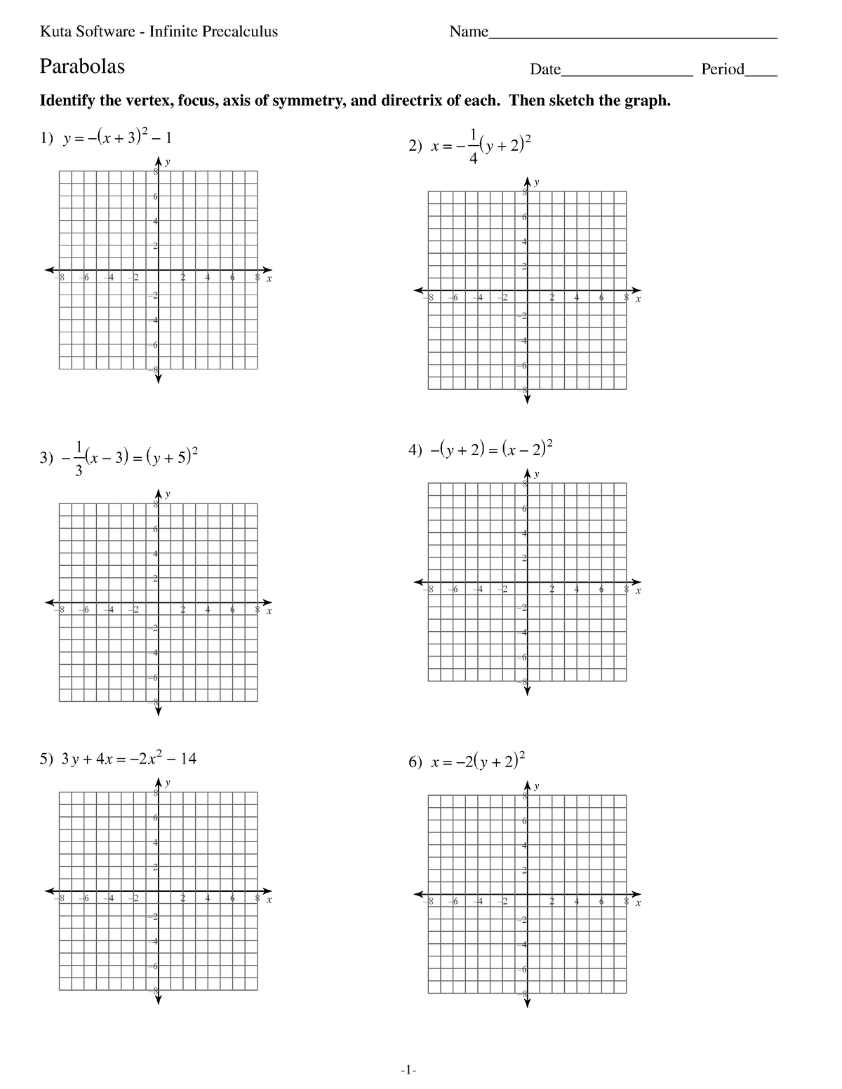 10 - Parabolas - ©u L 2 X 0 F 1 d 6 Y oKGu]tNar eSXobfJtSwLasrceH ...