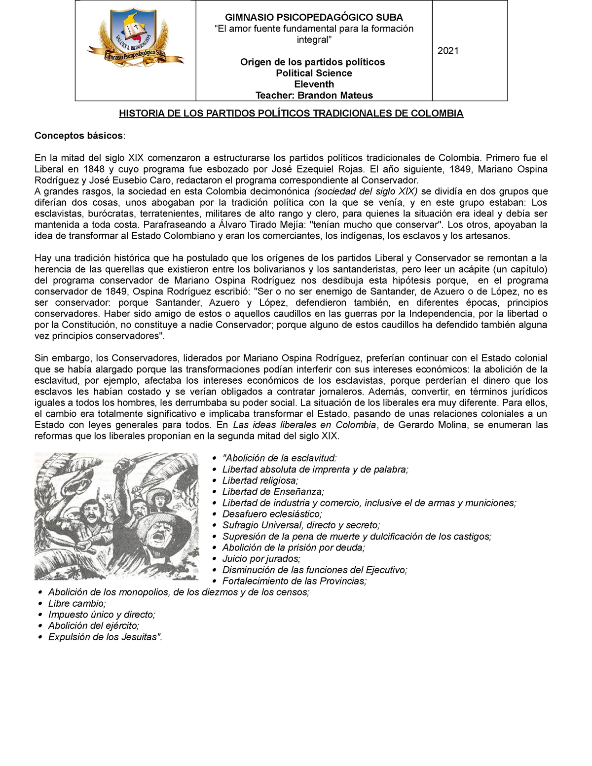 Origen De Los Partidos Politicos En Colombia Historia De Los Partidos