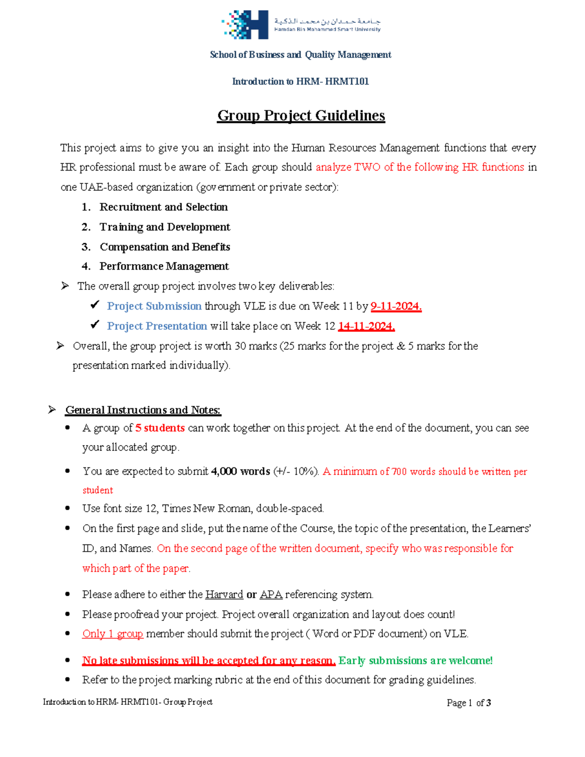 Group Project -Sec 3 - insight into the Human Resources Management ...