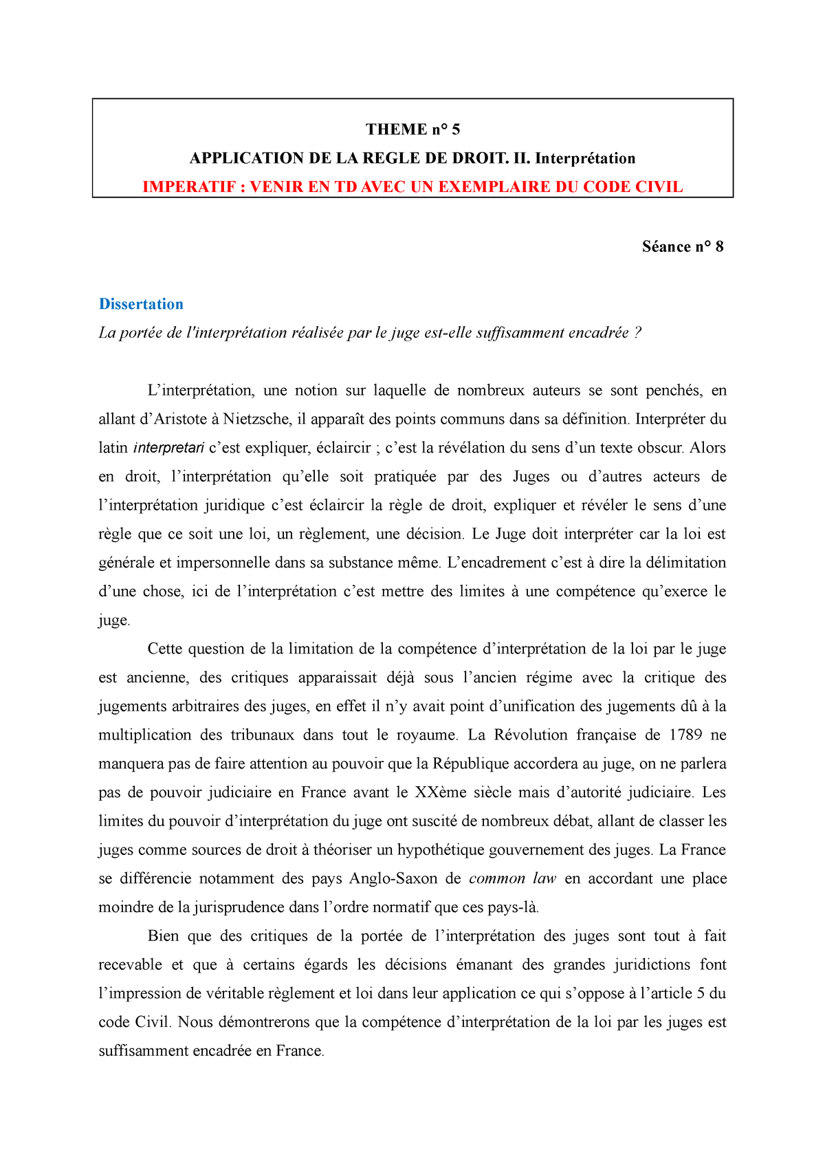 dissertation le juge et la norme