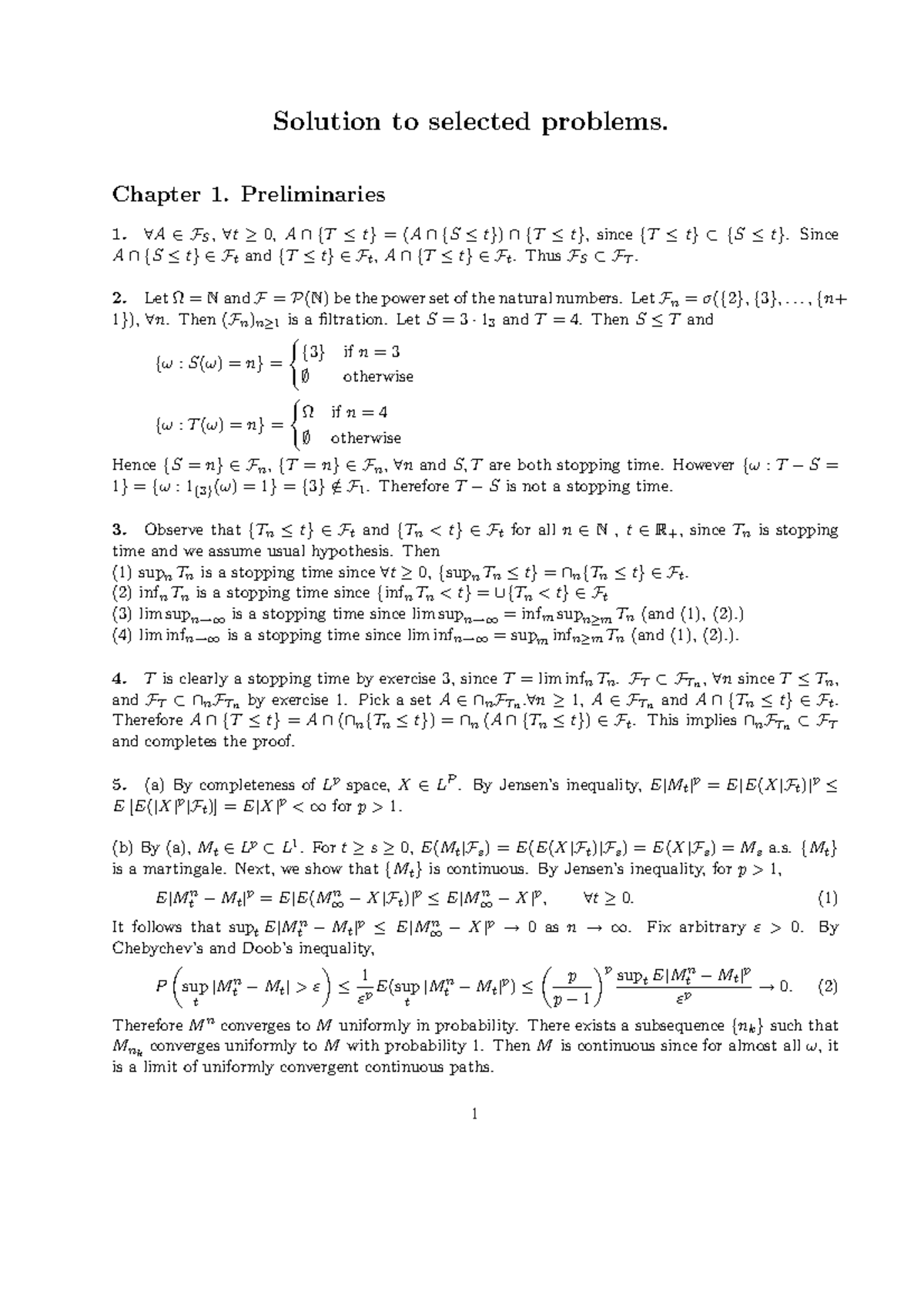 Solutions Selected Exercises First 3 Chapters - Solution To Selected ...