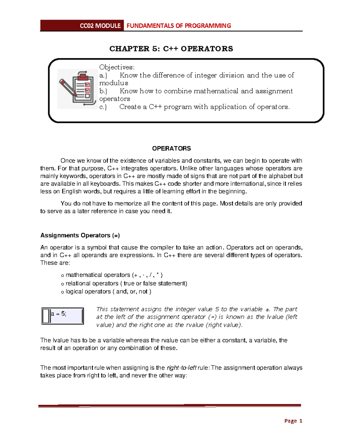 CCO2 Chapter 5 - I hope this notes adds to your knowledge - CC02 MODULE ...
