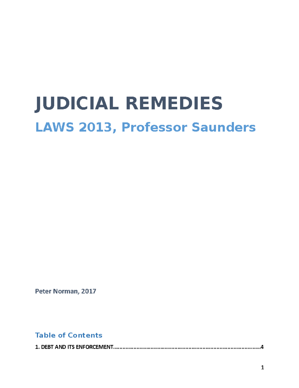 Judicial Remedies 2017 Saunders JUDICIAL REMEDIES LAWS 2013