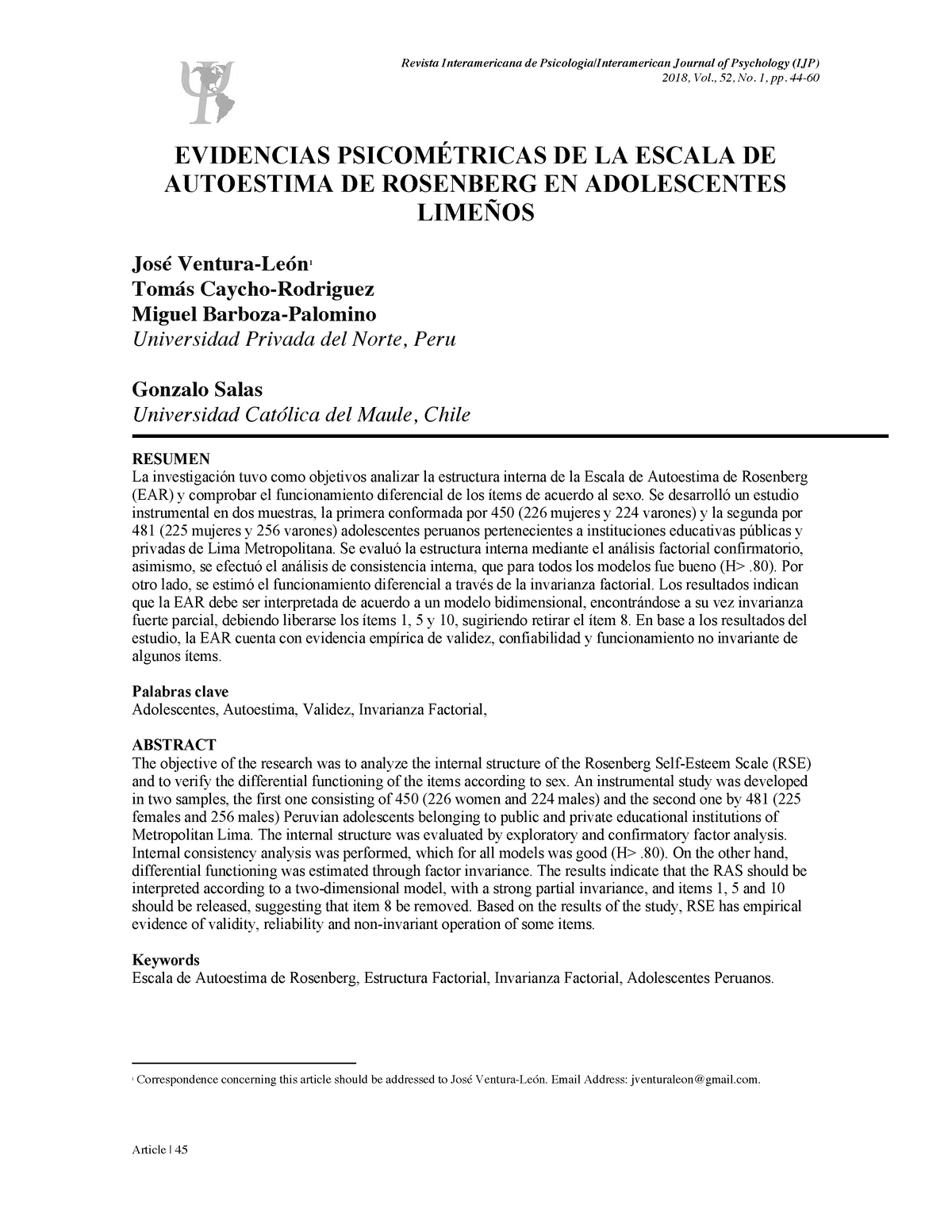 2460 - Documento - Revista Interamericana De Psicologia/Interamerican ...