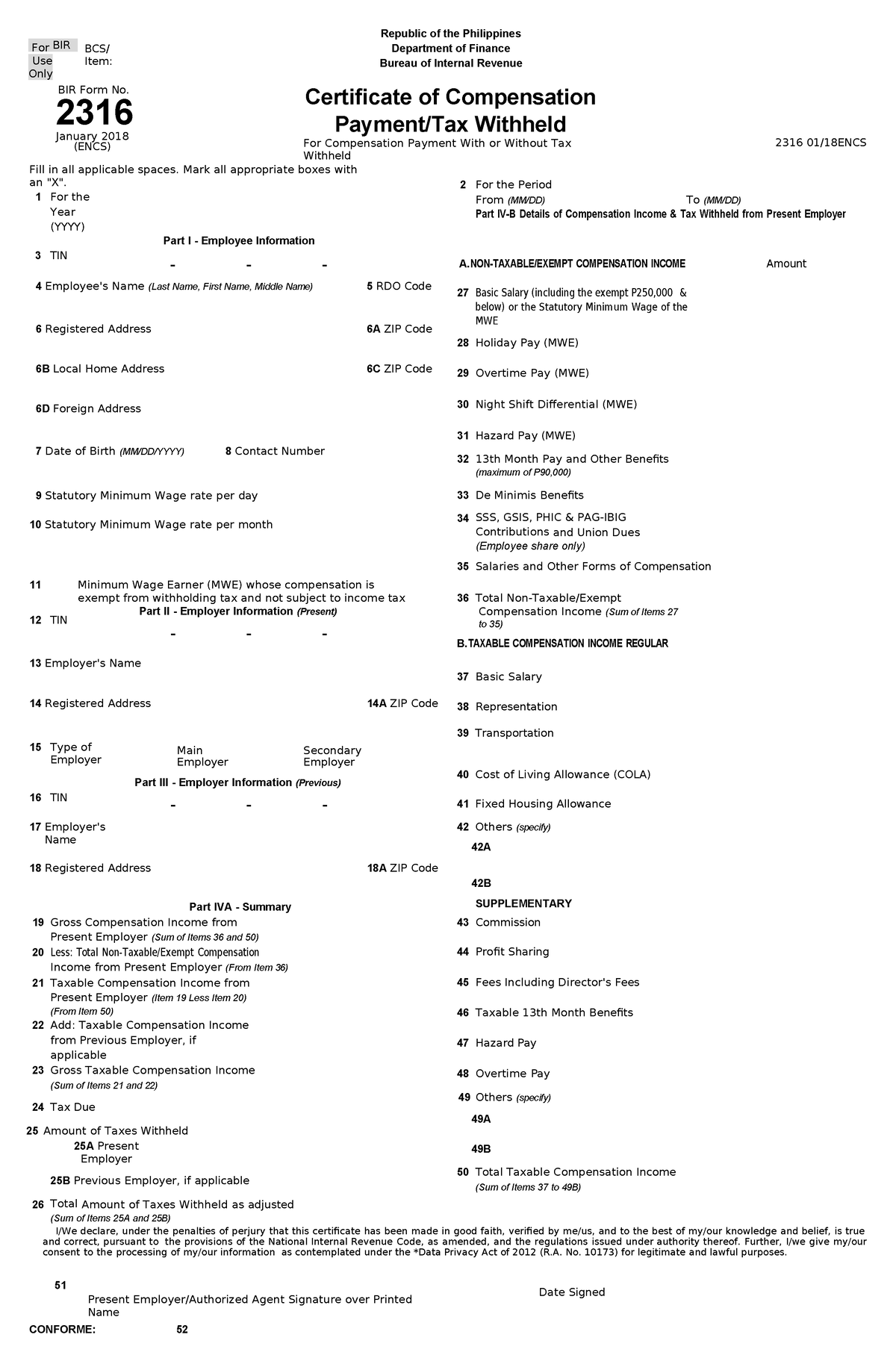 2316-Jan-2018-ENCS-final - Use Only BCS/ Item: Republic Of The ...