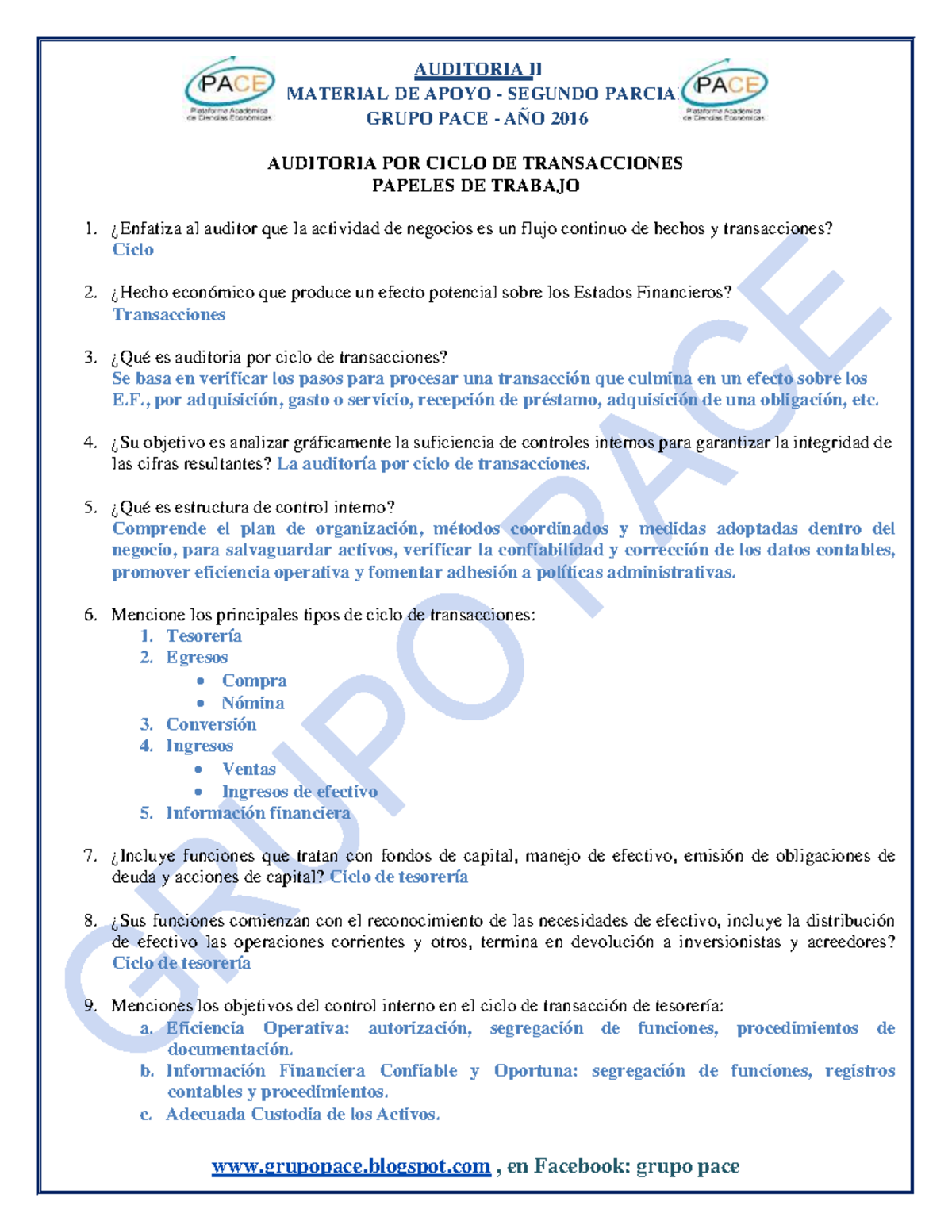 Auditoria II, material de apoyo 2do parcial 2016 - MATERIAL DE APOYO ...