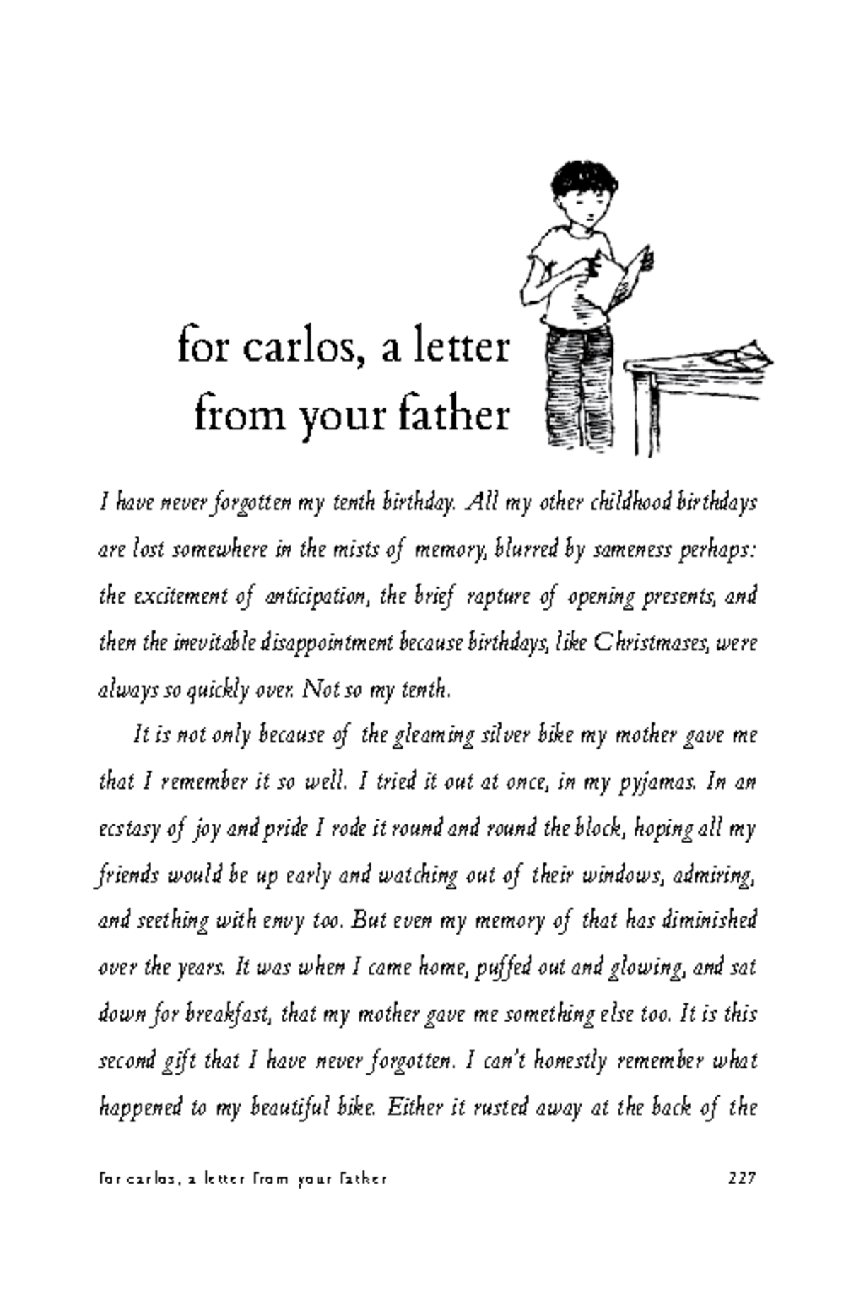 Letter for Carlos, by Michael Morpurgo - for car los, a le tte r fr om ...