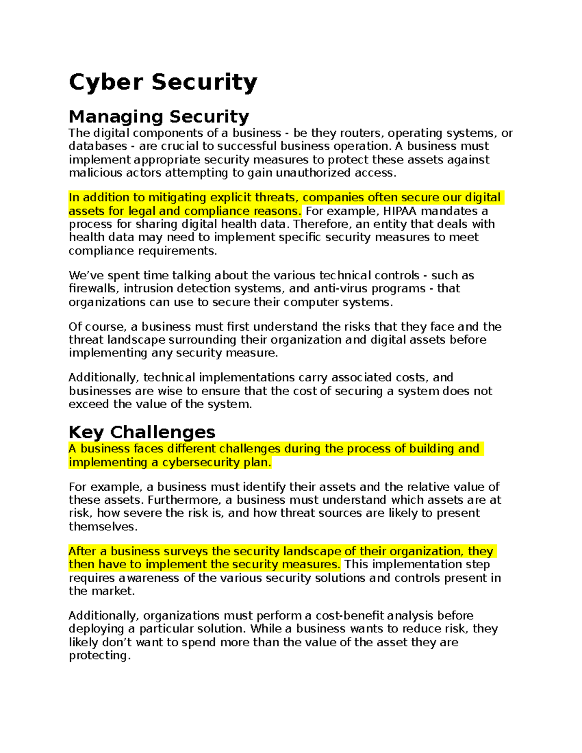 19-Cyber Security - Cyber Security Managing Security The Digital ...