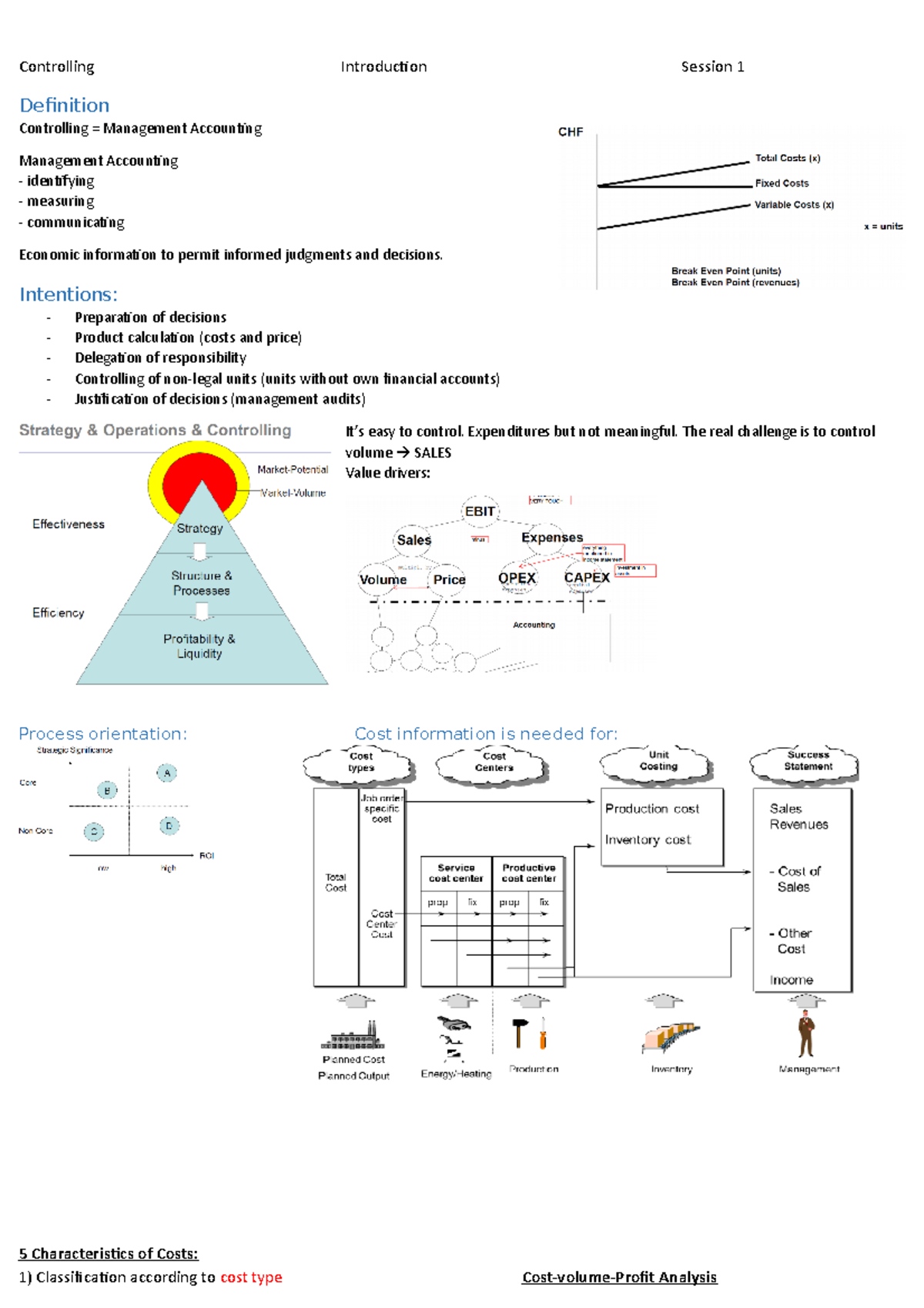 Summary Session 1, Introduction - Controlling Introduction Session 1 ...