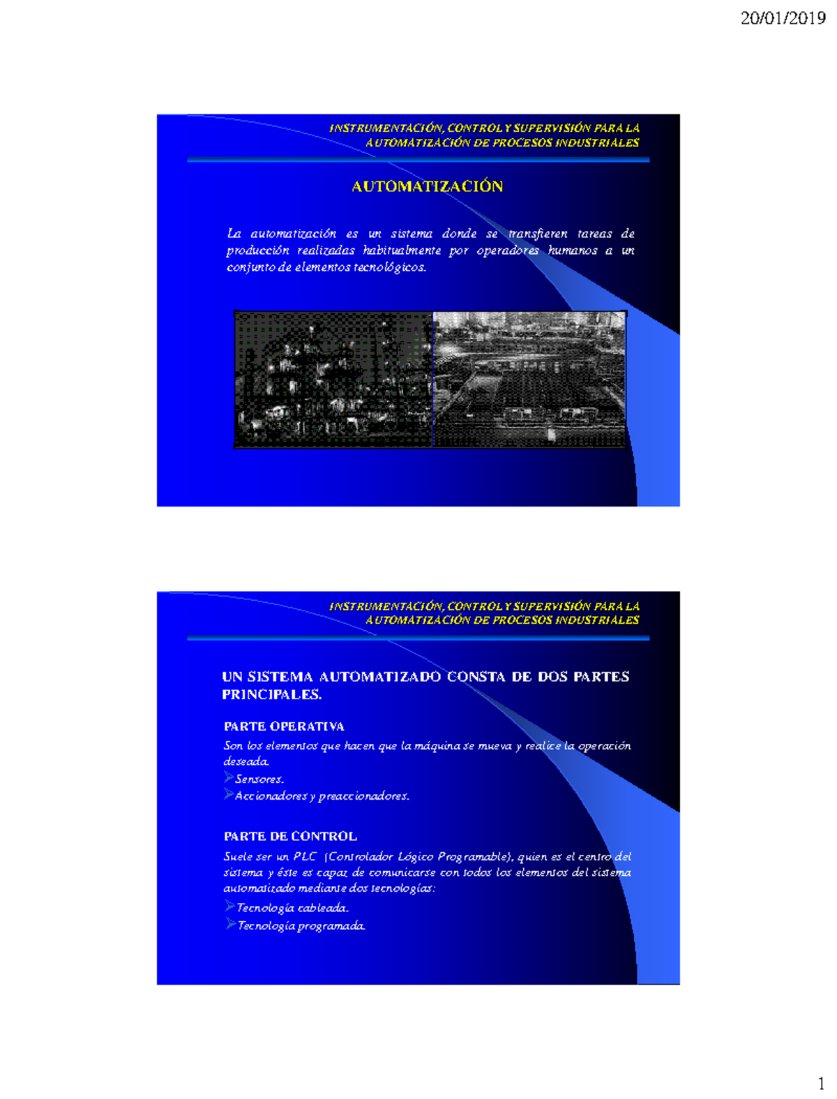 Clase-1 - Apuntes 5 - AUTOMATIZACIÓN La automatización es un sistema ...