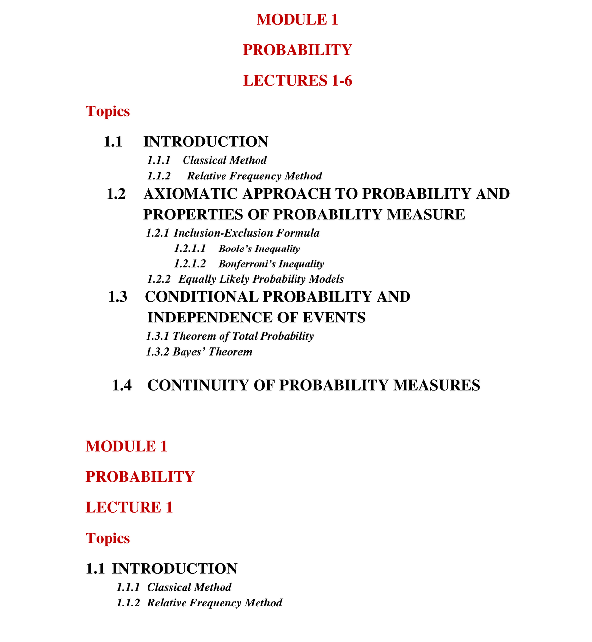 Lecture 1 - Probability And Distributions - Probability And Statistics ...