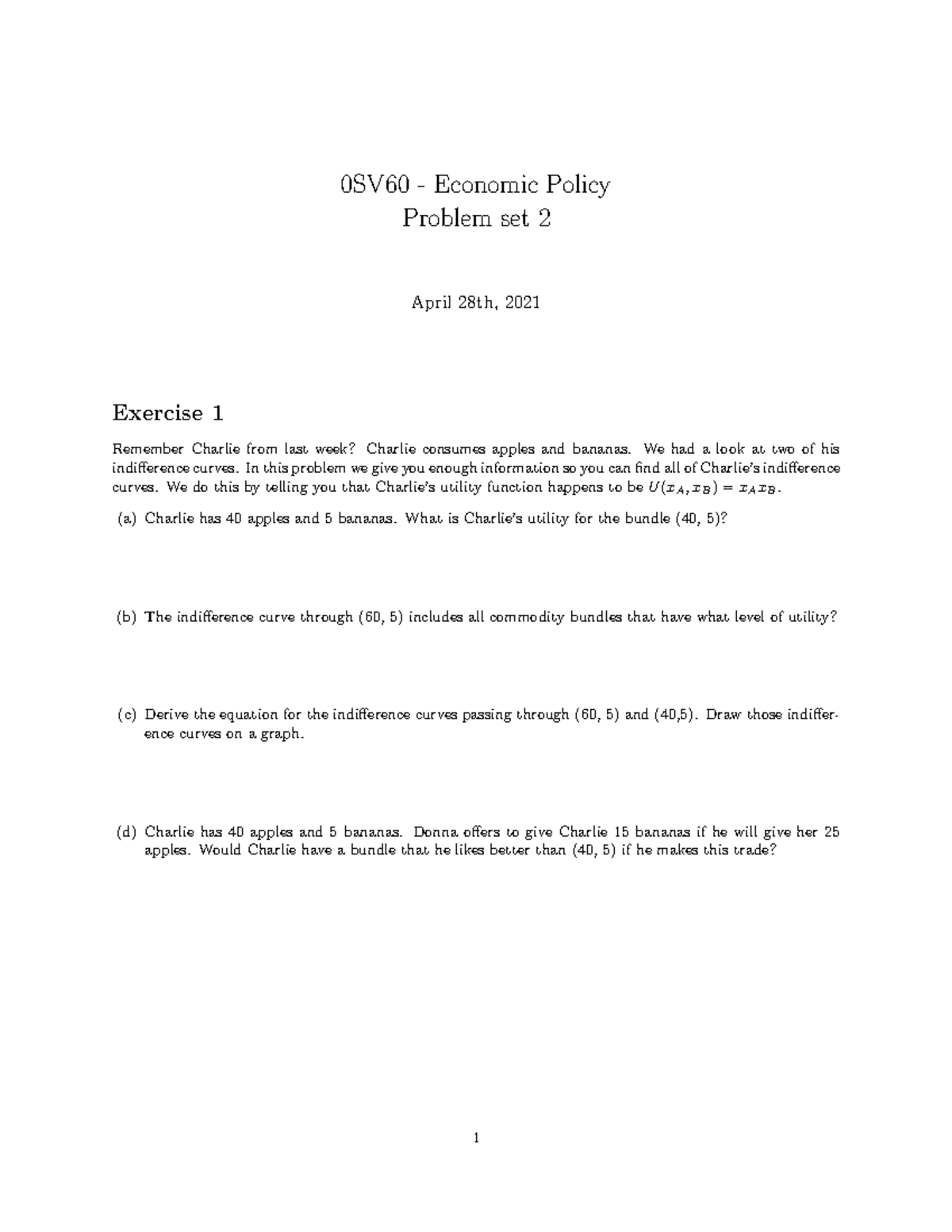 Policy Problem Examples