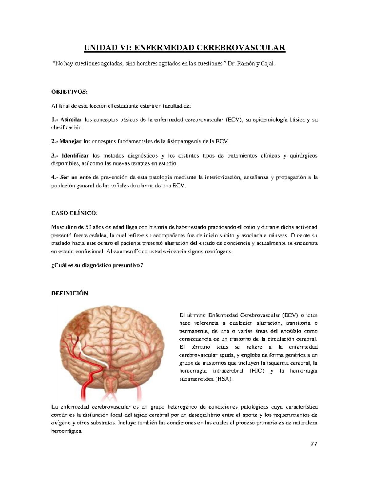 enfermedad de isquemia cerebral