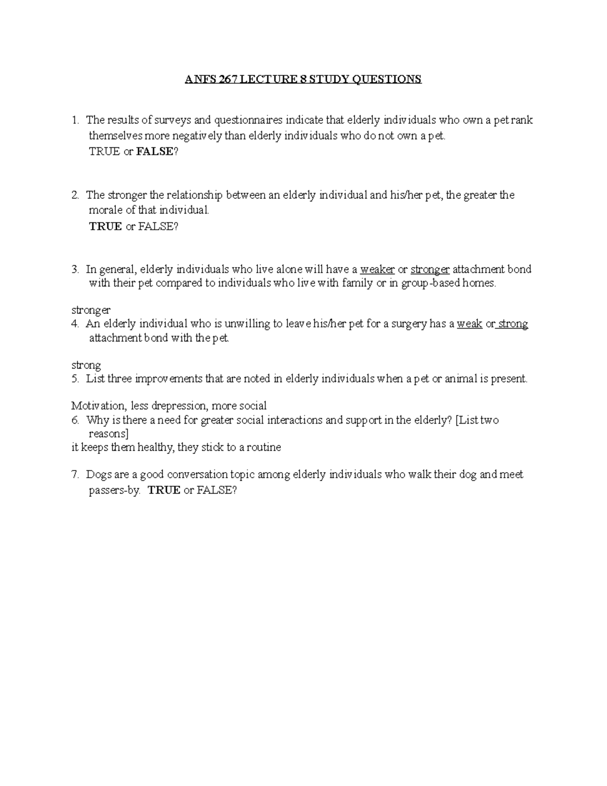 Lecture+8 - Lecture notes 8 - ANFS 267 LECTURE 8 STUDY QUESTIONS The ...