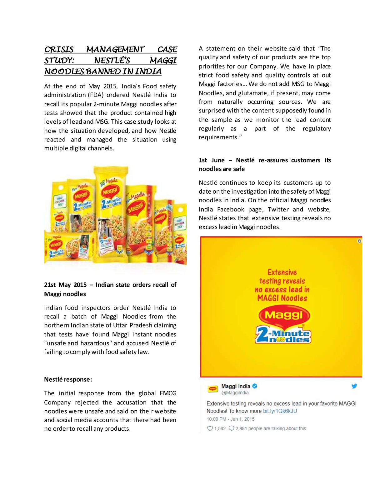 nestle maggi ban case study