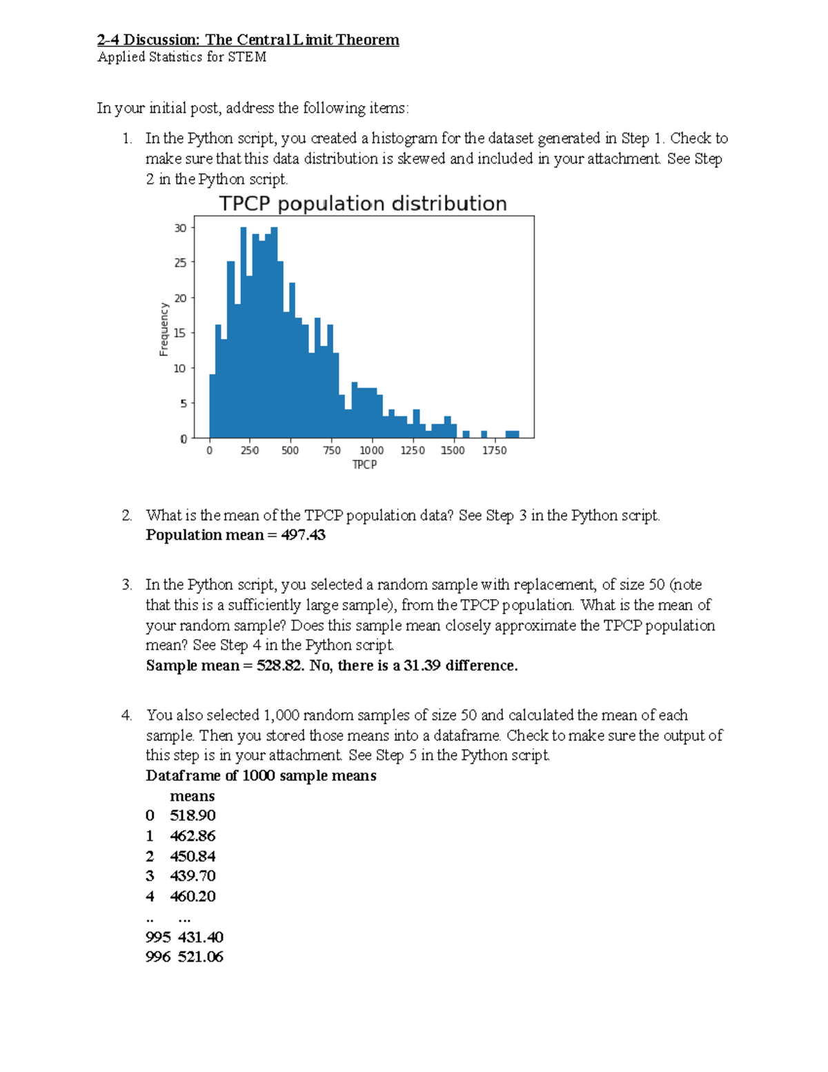 2-4 Discussion - The Central Limit Theorem - 2-4 Discussion: The ...