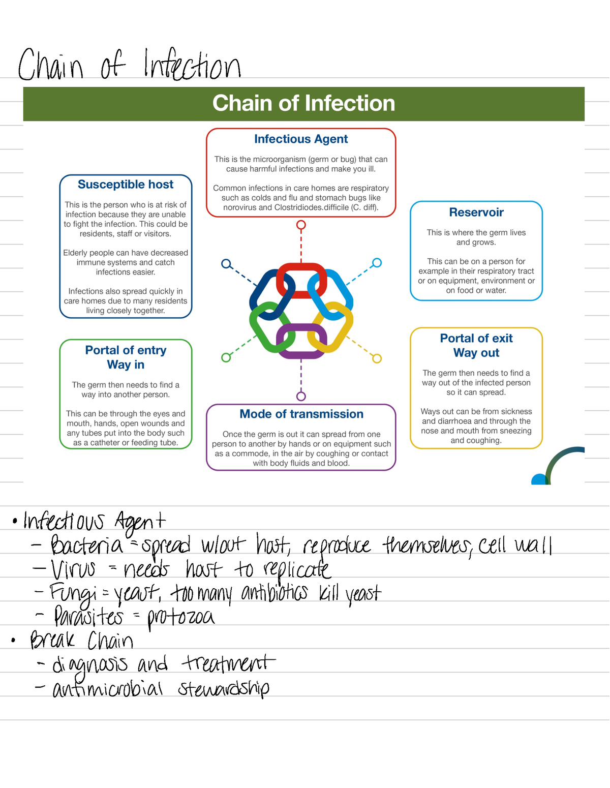 Chain Of Infection - Jennifer Sanders NUR 101 - Chain Of Infection ...