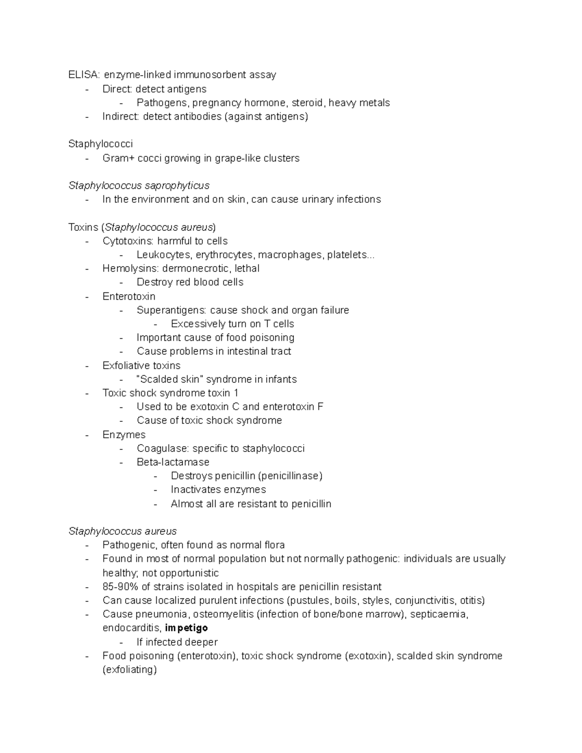 Gram positive bacteria - ELISA: enzyme-linked immunosorbent assay ...
