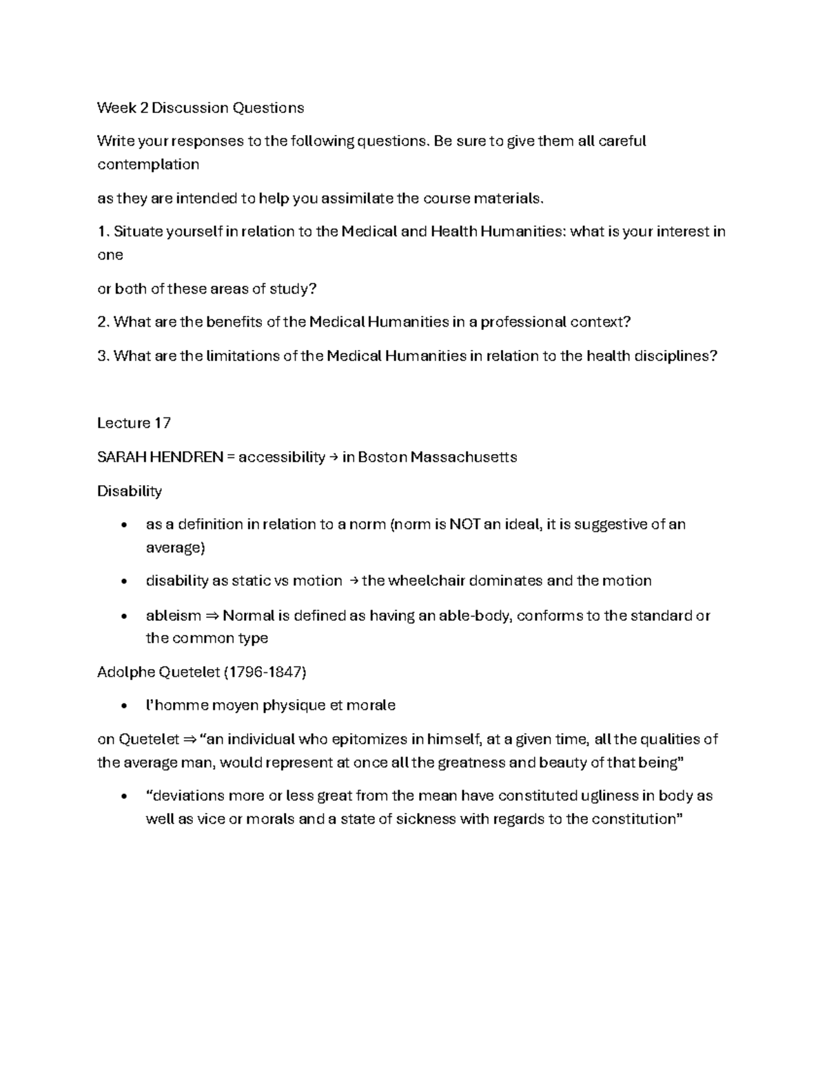 Upload - lecture - Week 2 Discussion Questions Write your responses to ...