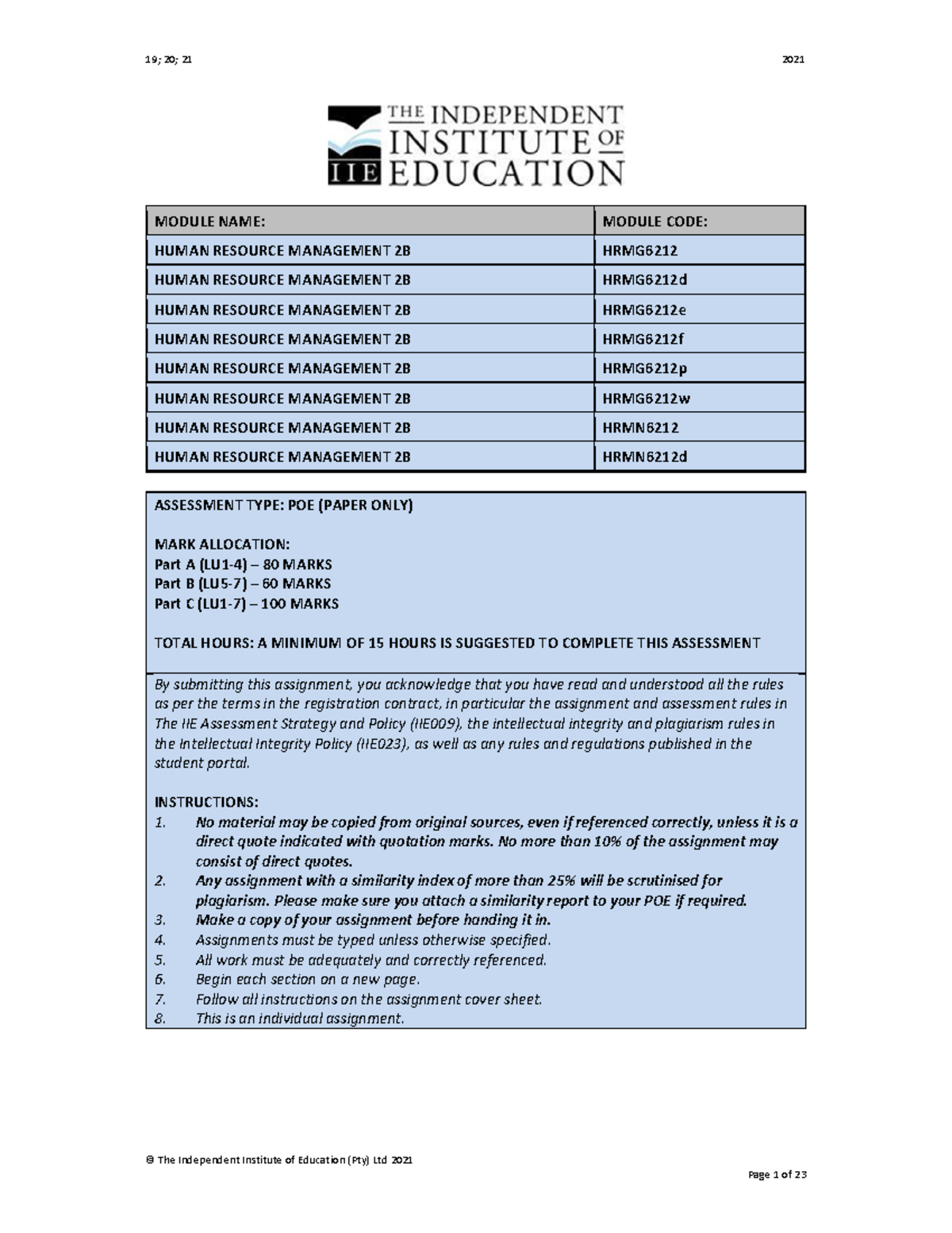 POE project management 211 - PAD 112 - UP - Studocu