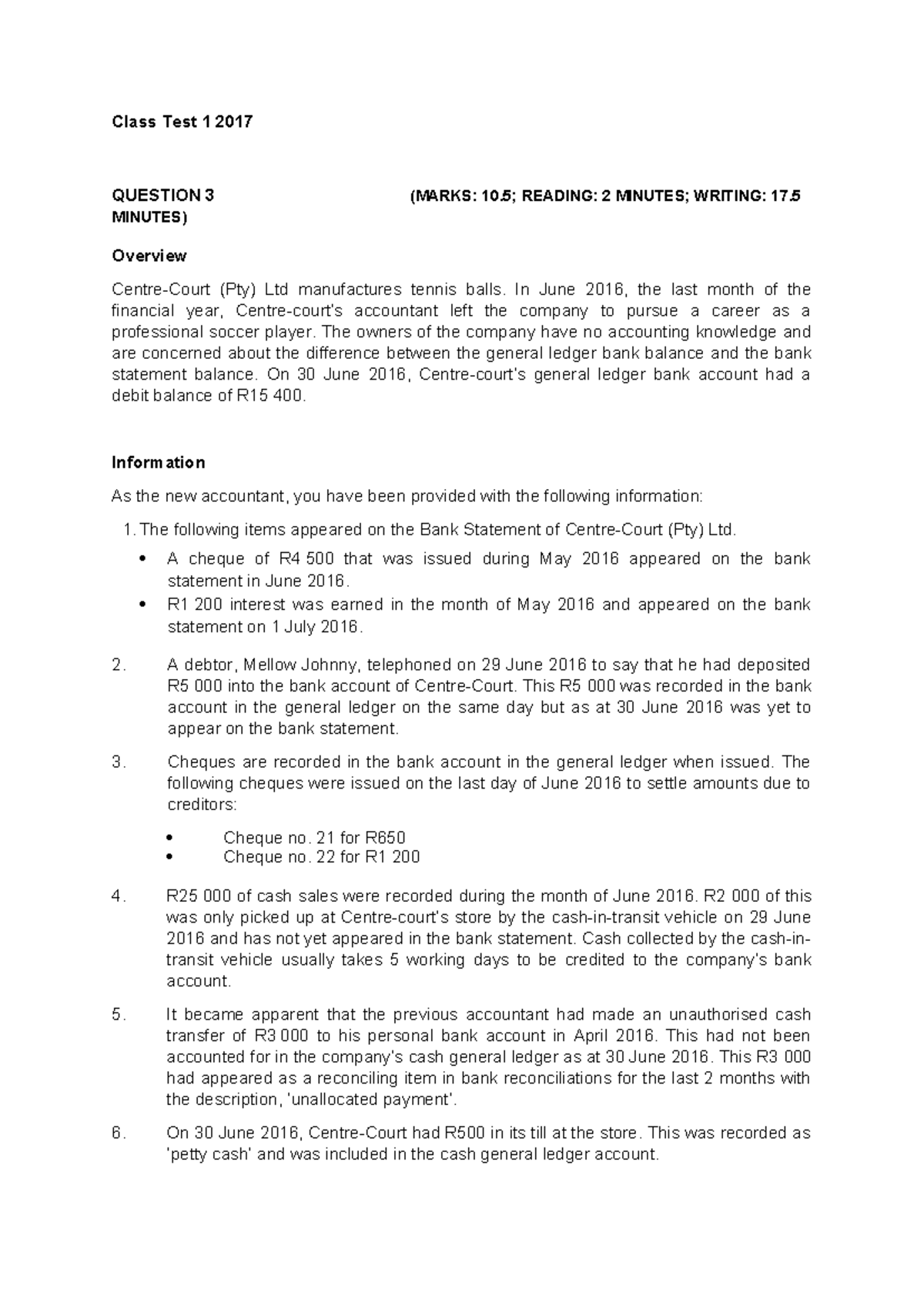 Extra+question+ Centre+Court - Class Test 1 2017 QUESTION 3 (MARKS: 10 ...