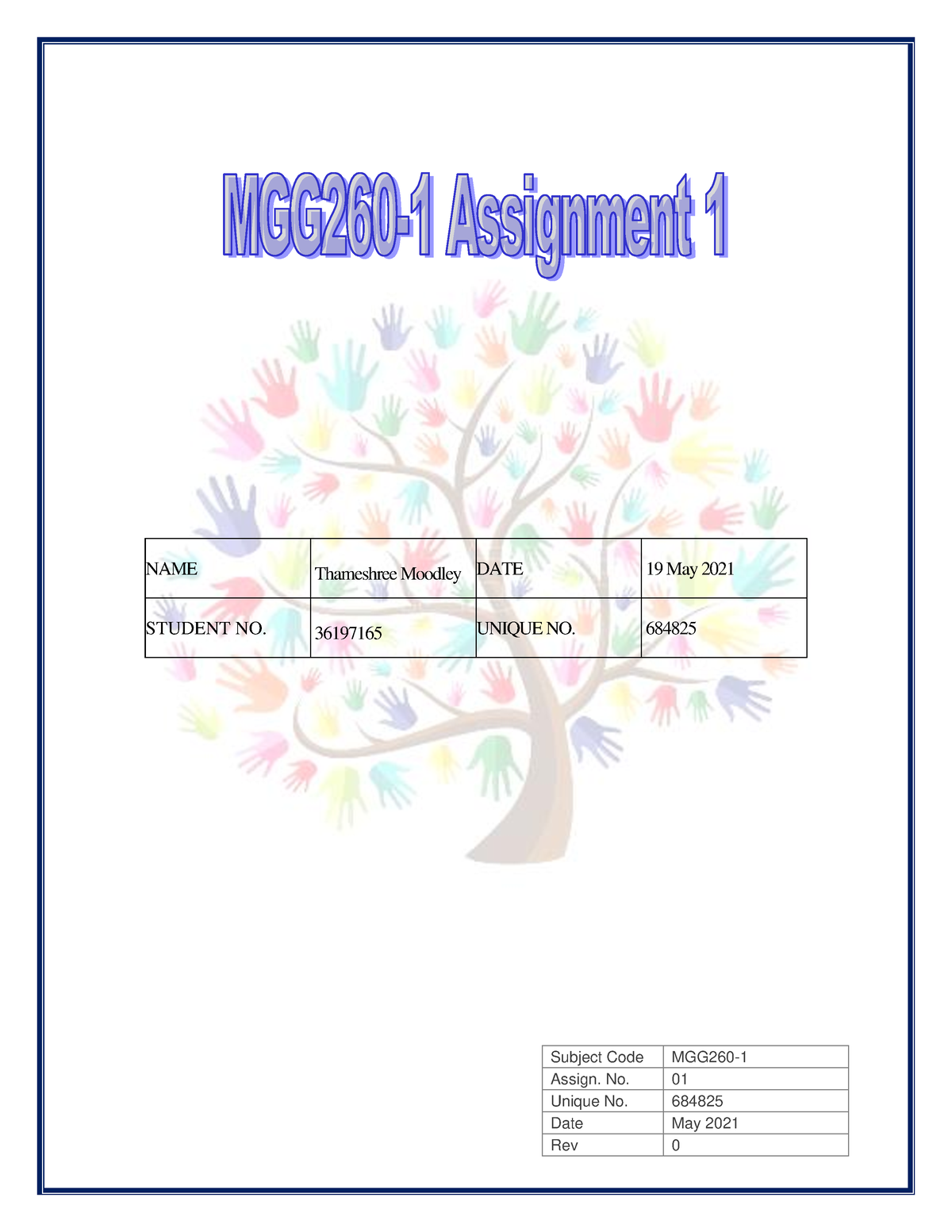 assignment loss code mg