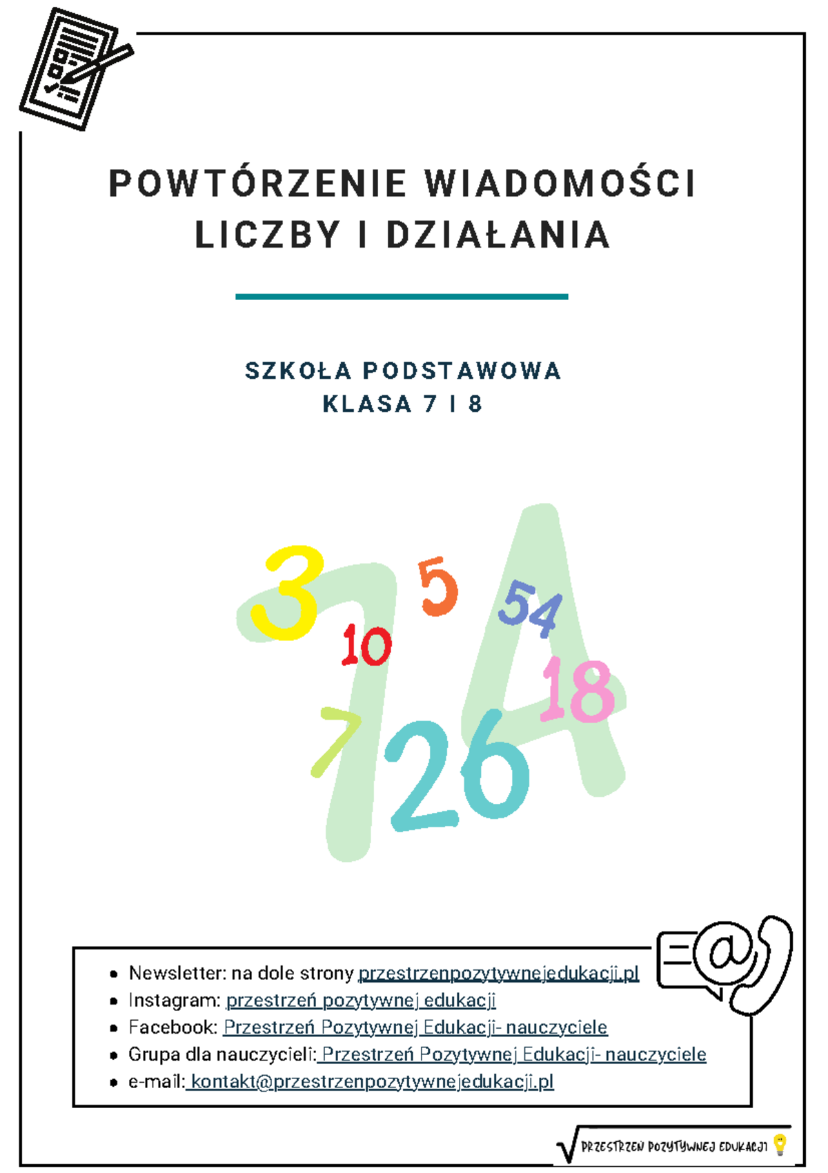 Powtórzenie klasa 7 liczby i działania - P O W T Ó R Z E N I E W I A D