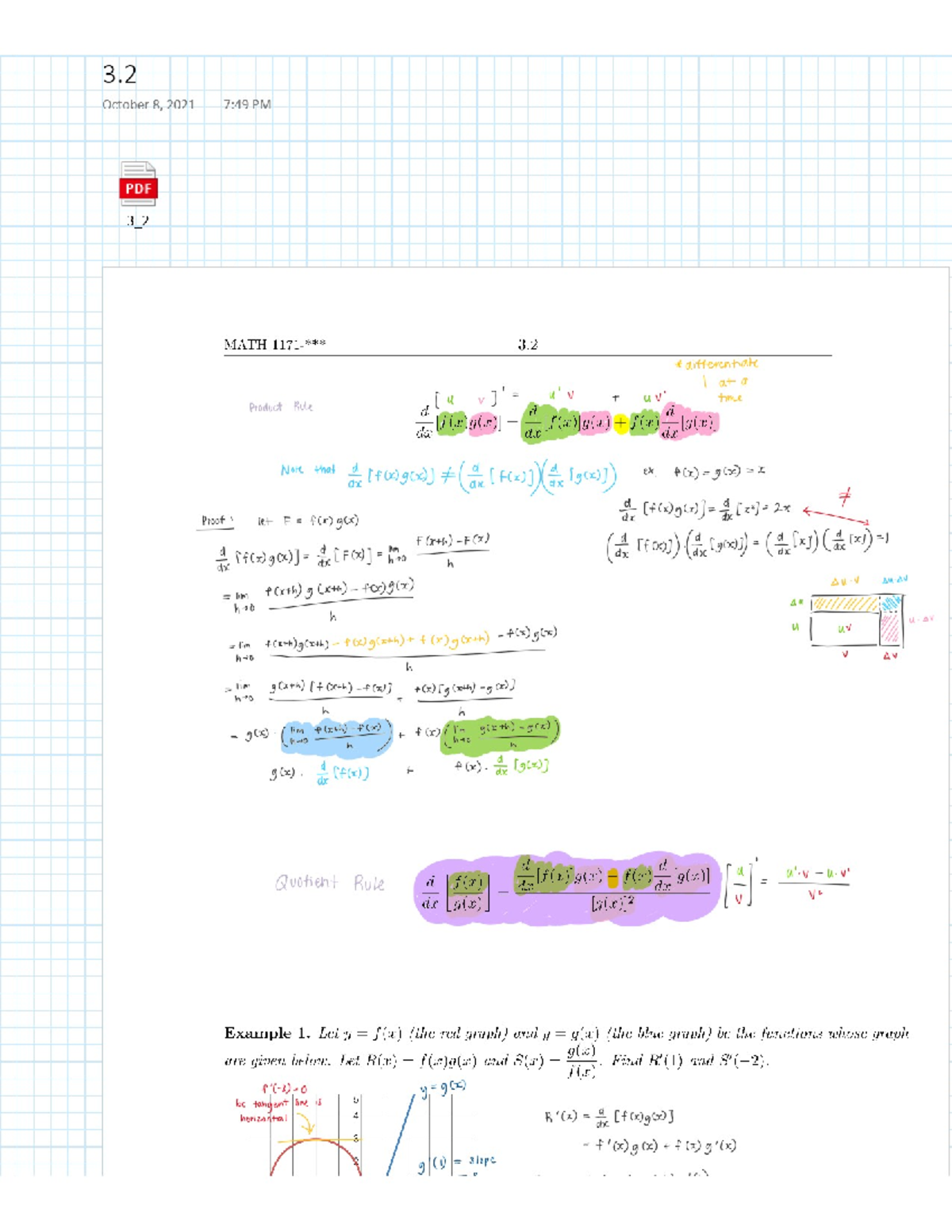 Calculus 1 Lecture Notes 3.2 - MATH 1171 - Studocu