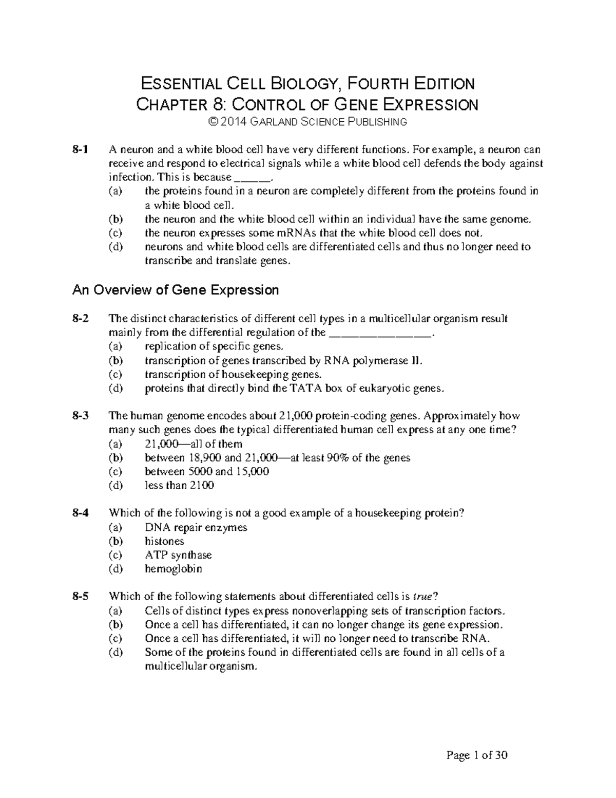 Chapter-8 - Essential Cell Biology, Alberts - ESSENTIAL CELL BIOLOGY ...