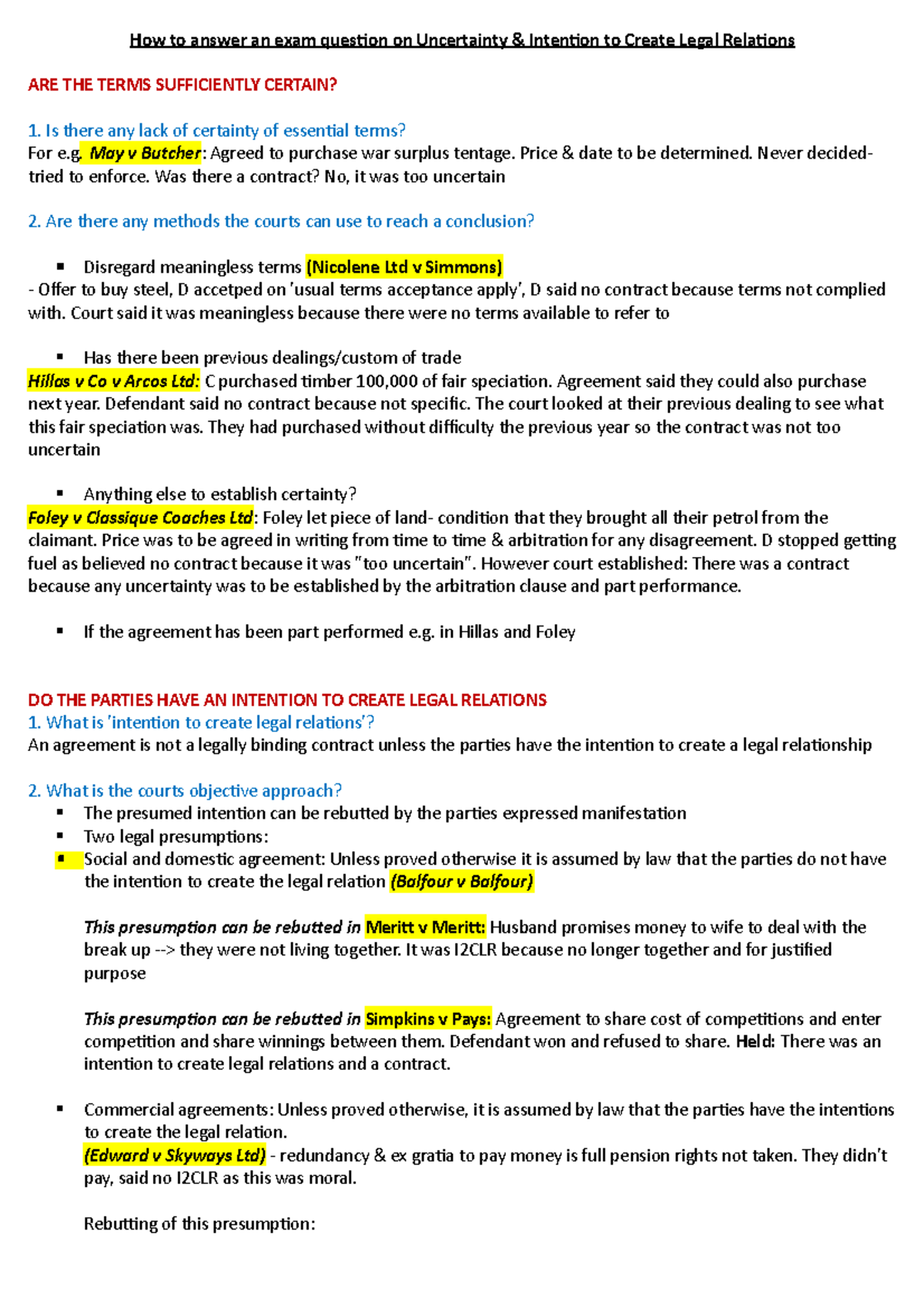 how-to-answer-an-exam-question-on-contract-intention-to-create-legal