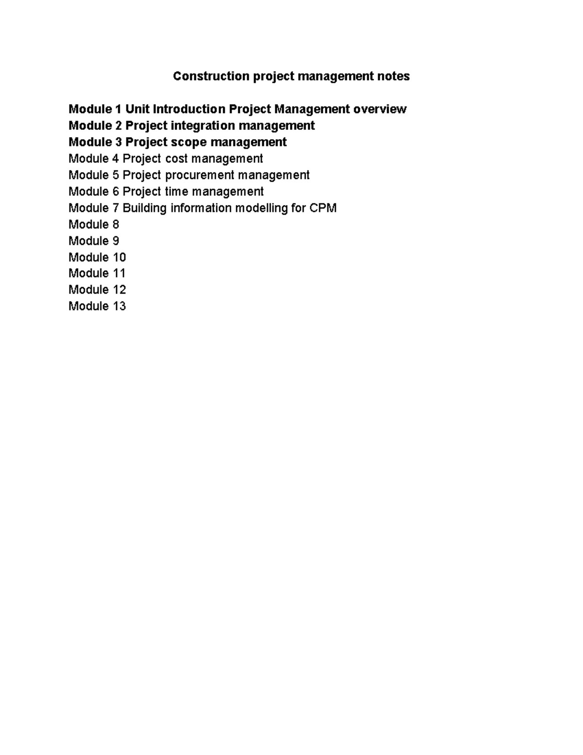 Construction project management notes - Most project life-cycle ...